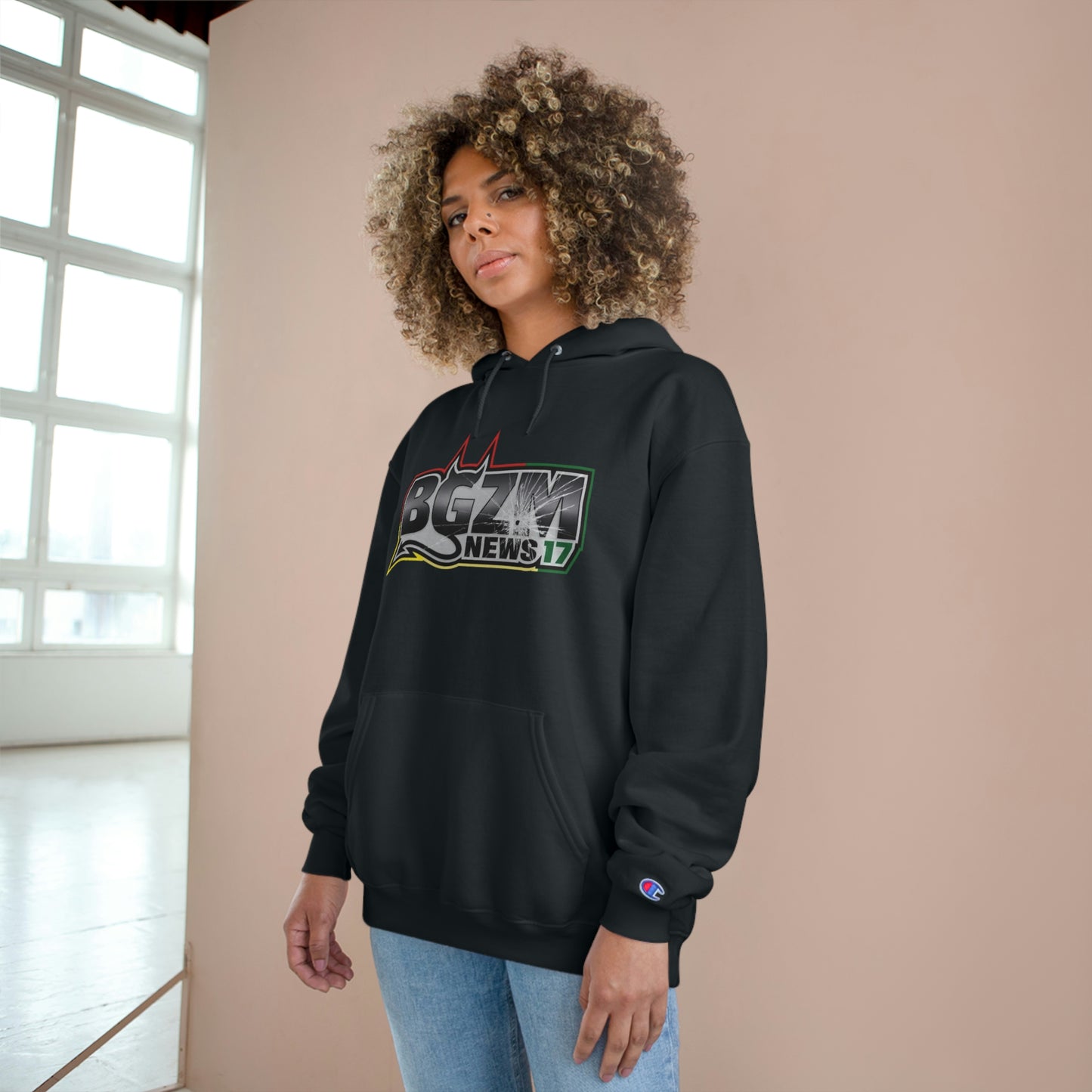 BGZM NEWS 17 LOGO Champion Hoodie