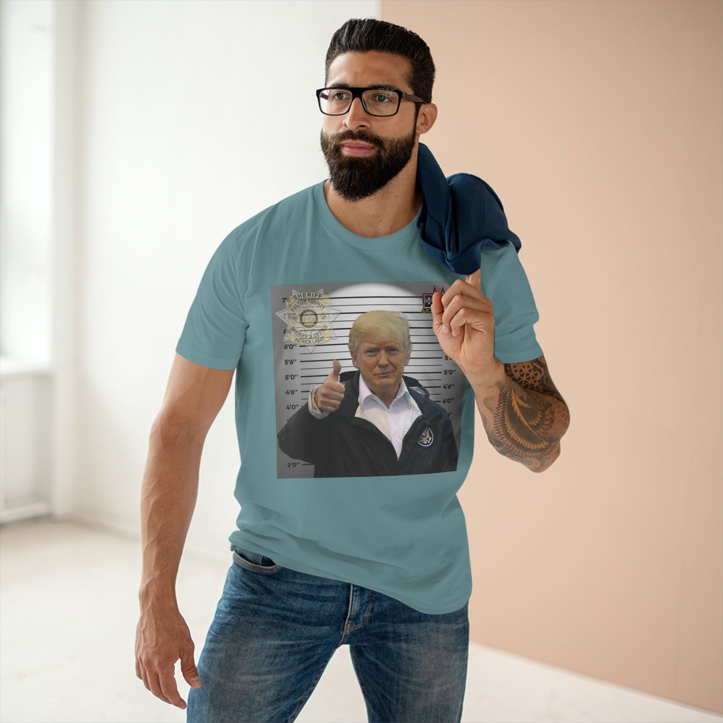 Thumbs Up For Trump Men's Staple Tee