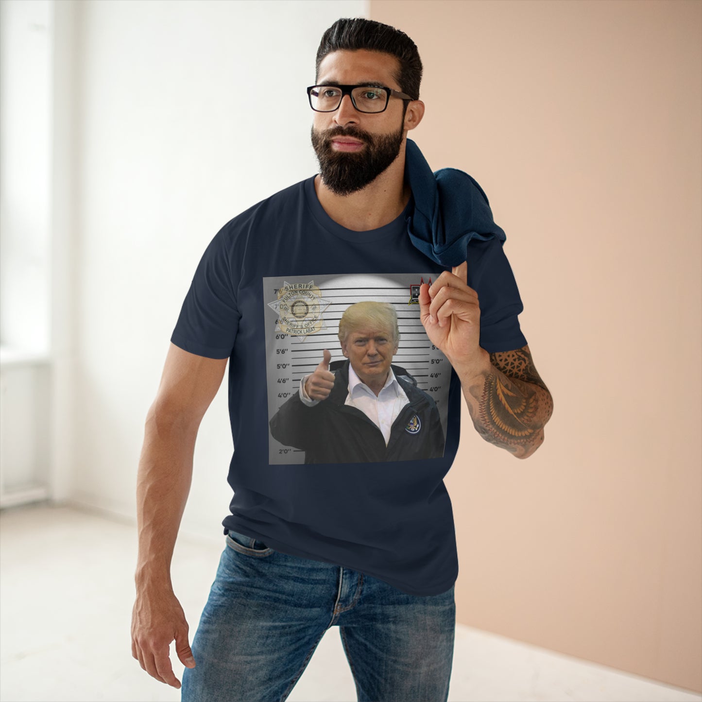 Thumbs Up For Trump Men's Staple Tee