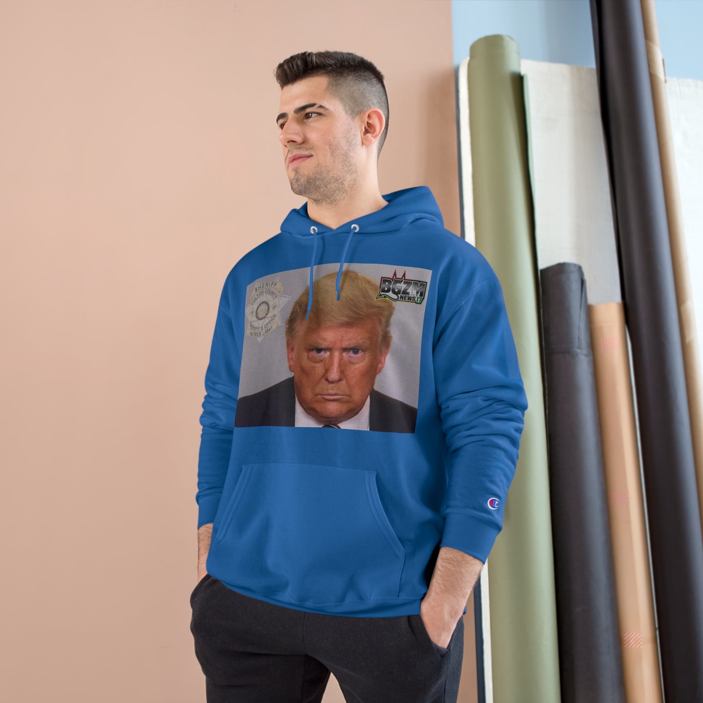Trump 2024 Mugshot 2 Champion Hoodie