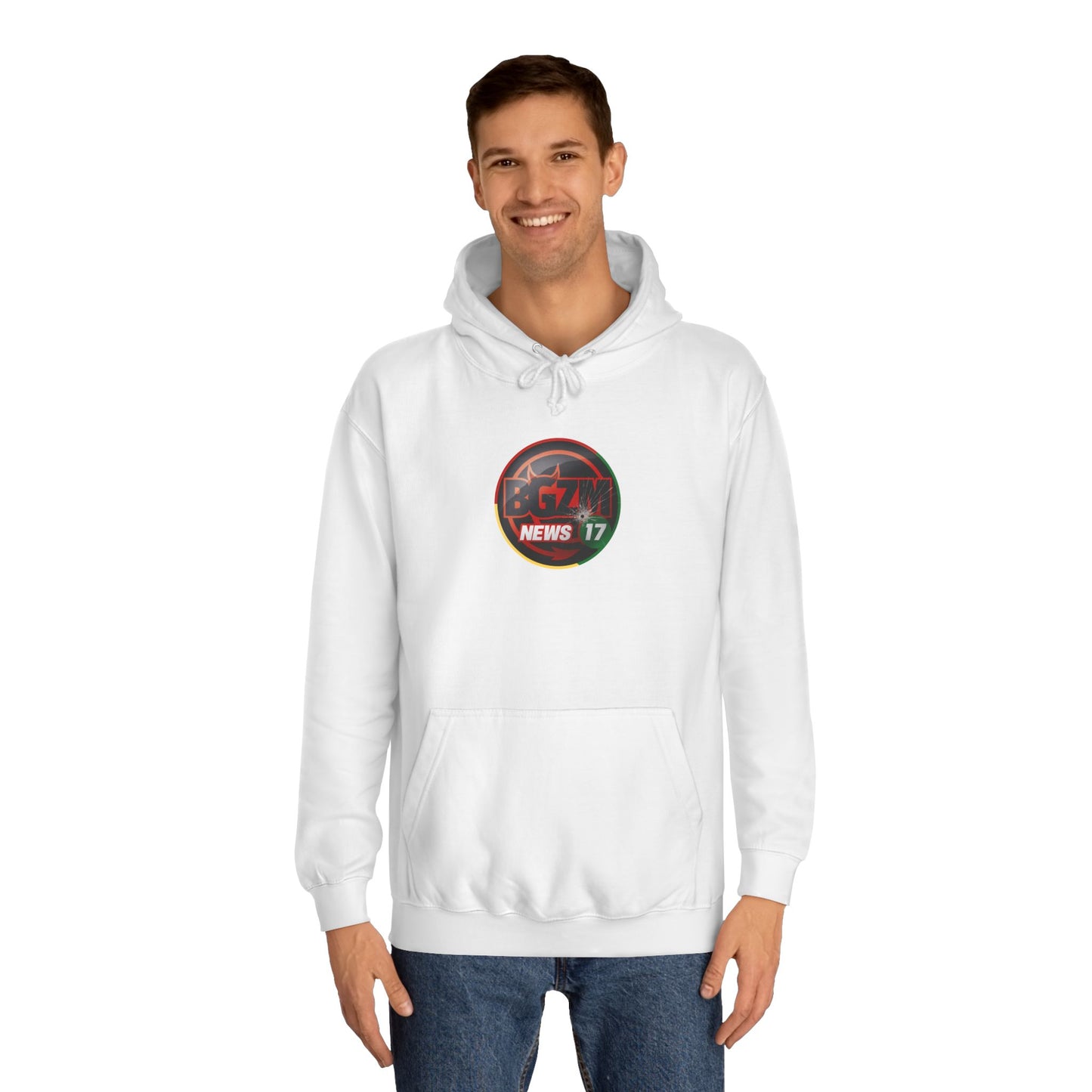 Unisex BGZM NEWS 17 CIRCLE LOGO College Hoodie
