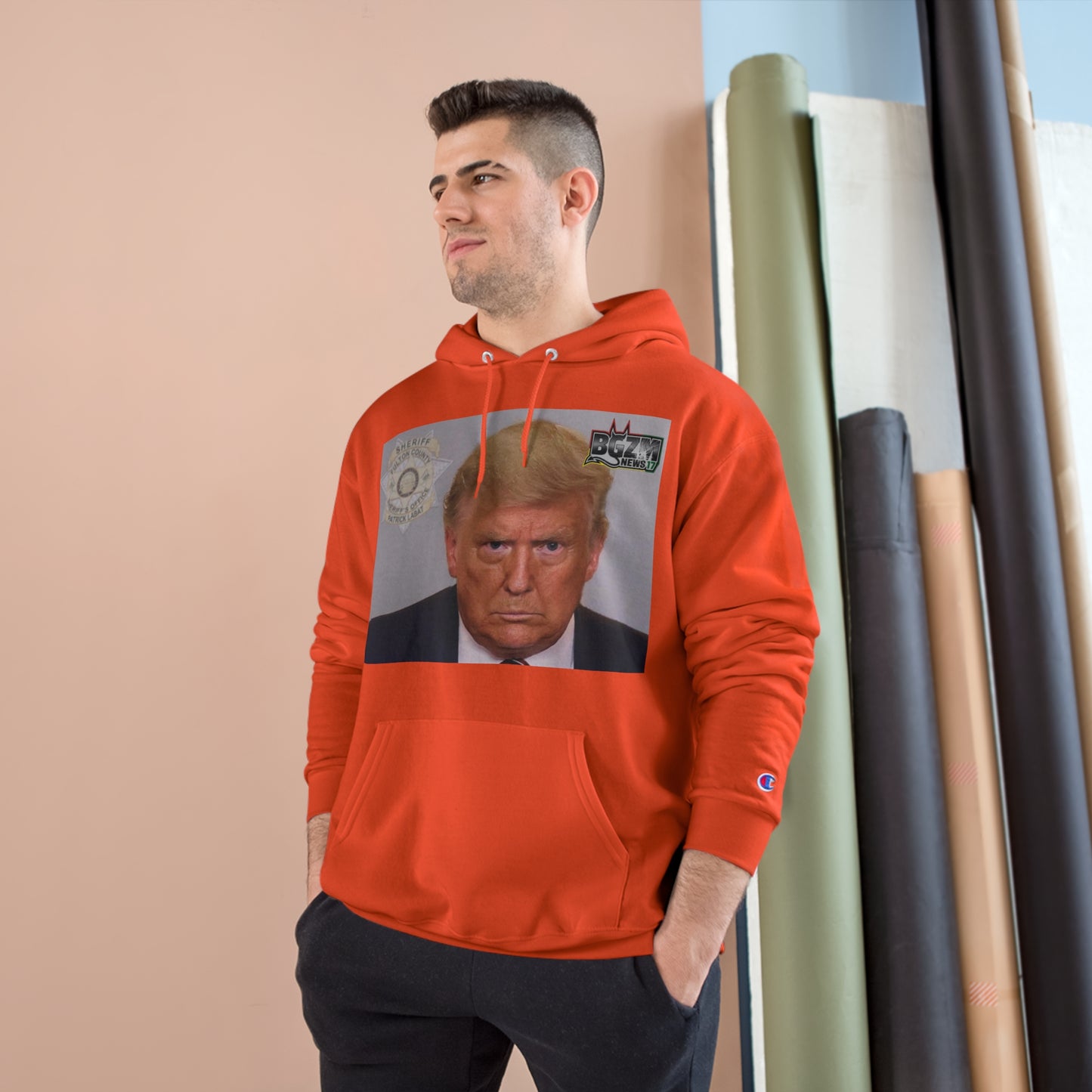 Trump 2024 Mugshot 2 Champion Hoodie