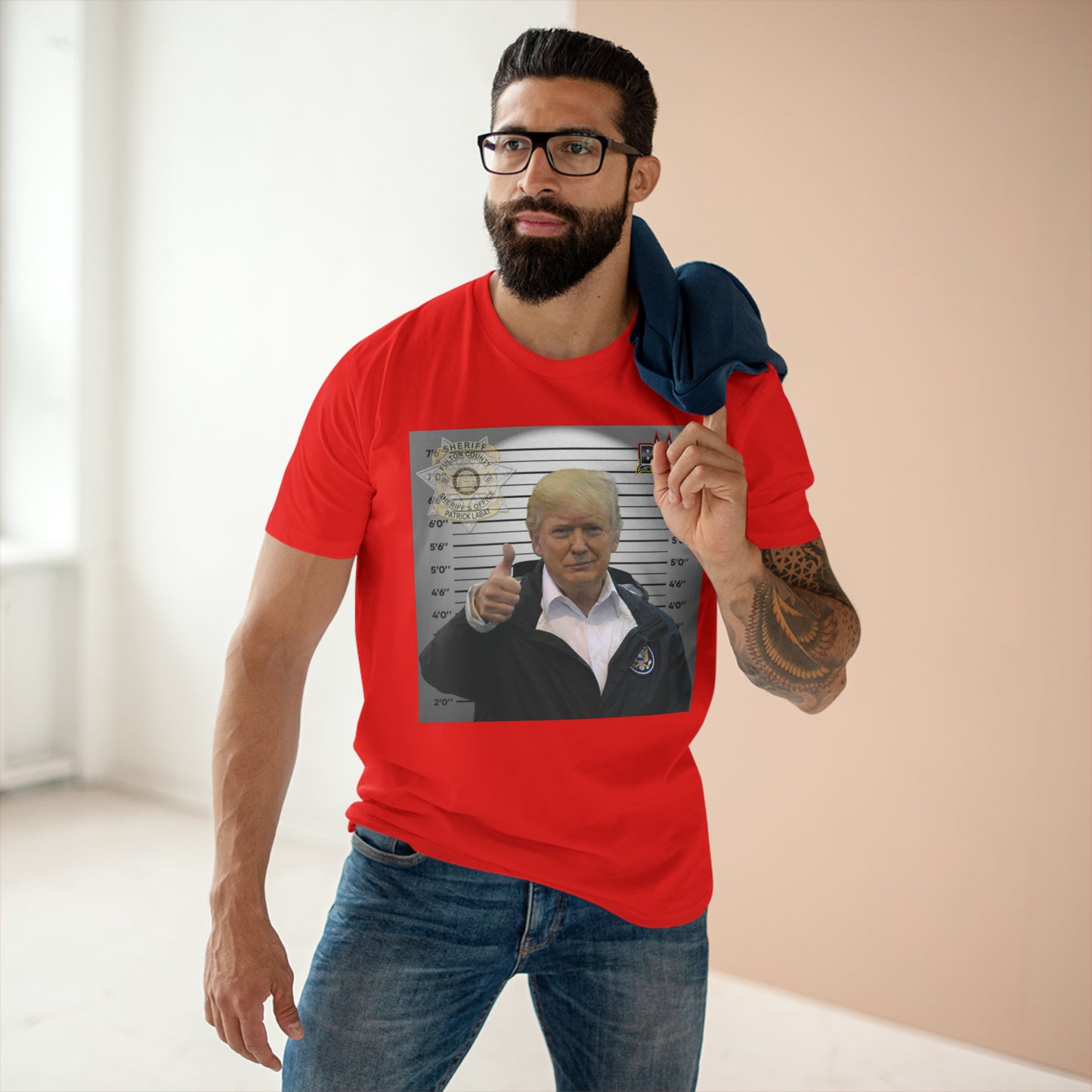 Thumbs Up For Trump Men's Staple Tee