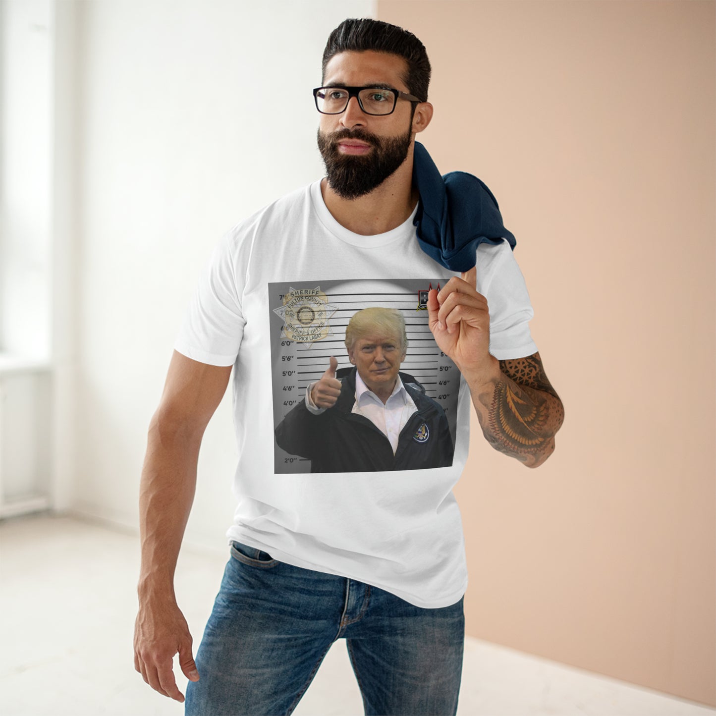 Thumbs Up For Trump Men's Staple Tee
