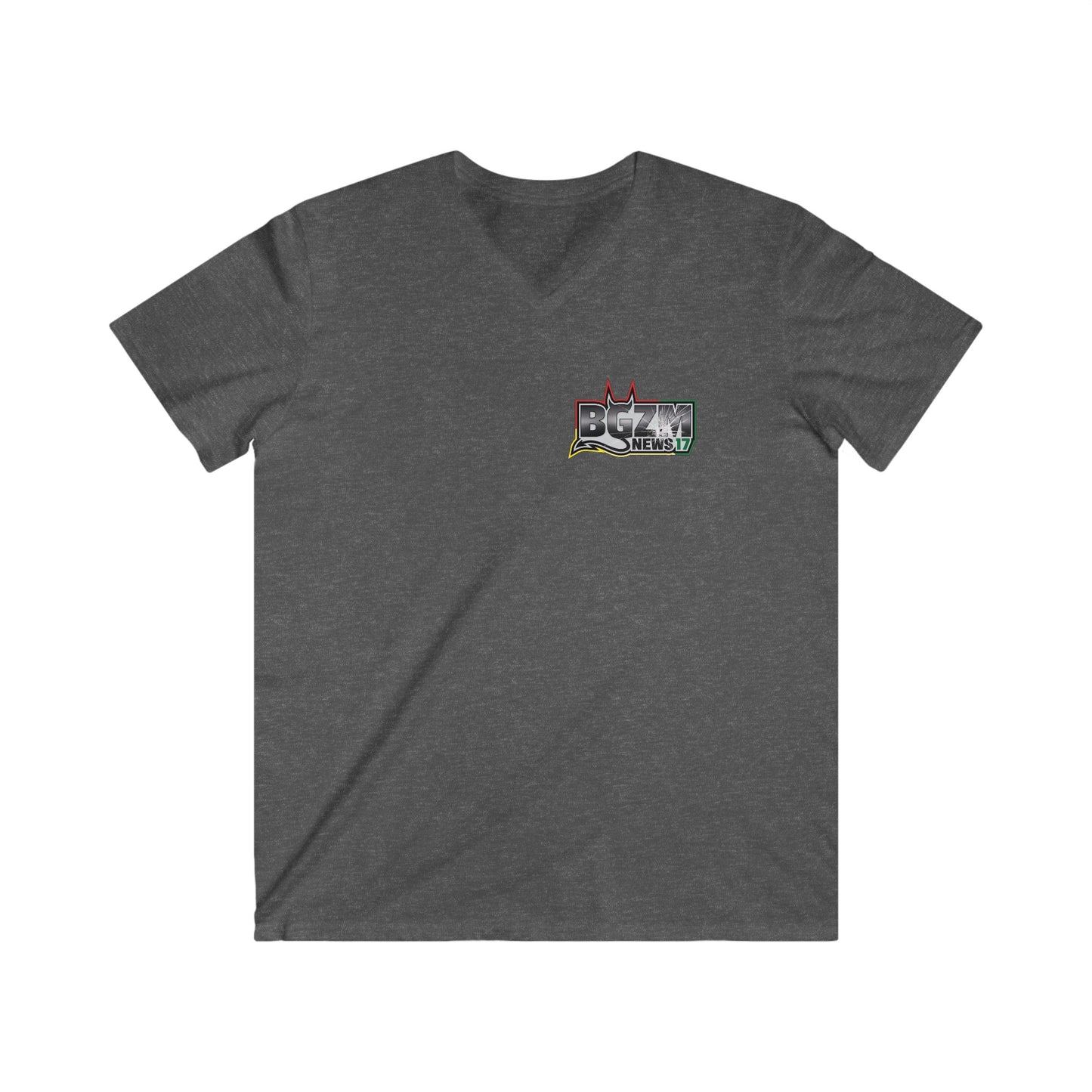 Men's Fitted BGZM NEWS 17 V-Neck Short Sleeve Tee