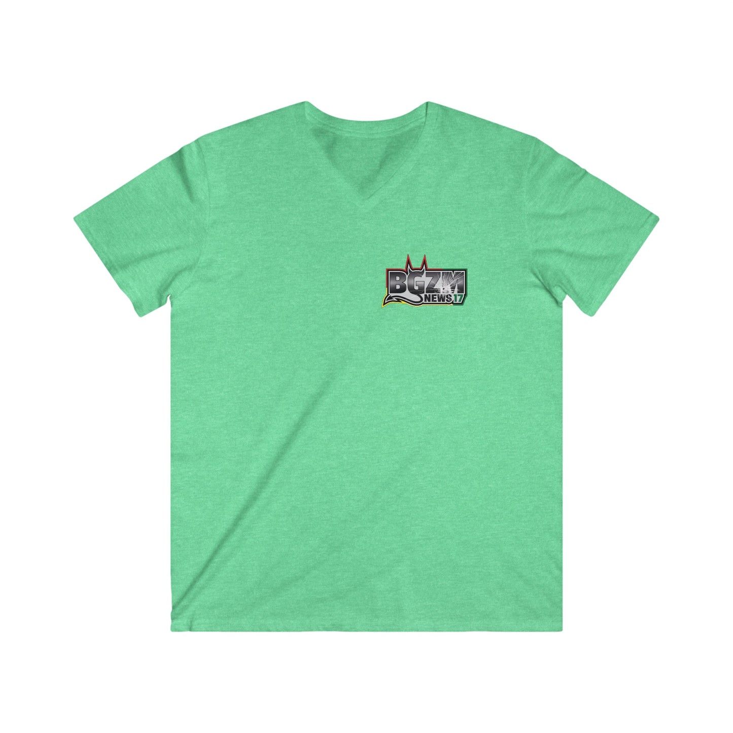 Men's Fitted BGZM NEWS 17 V-Neck Short Sleeve Tee