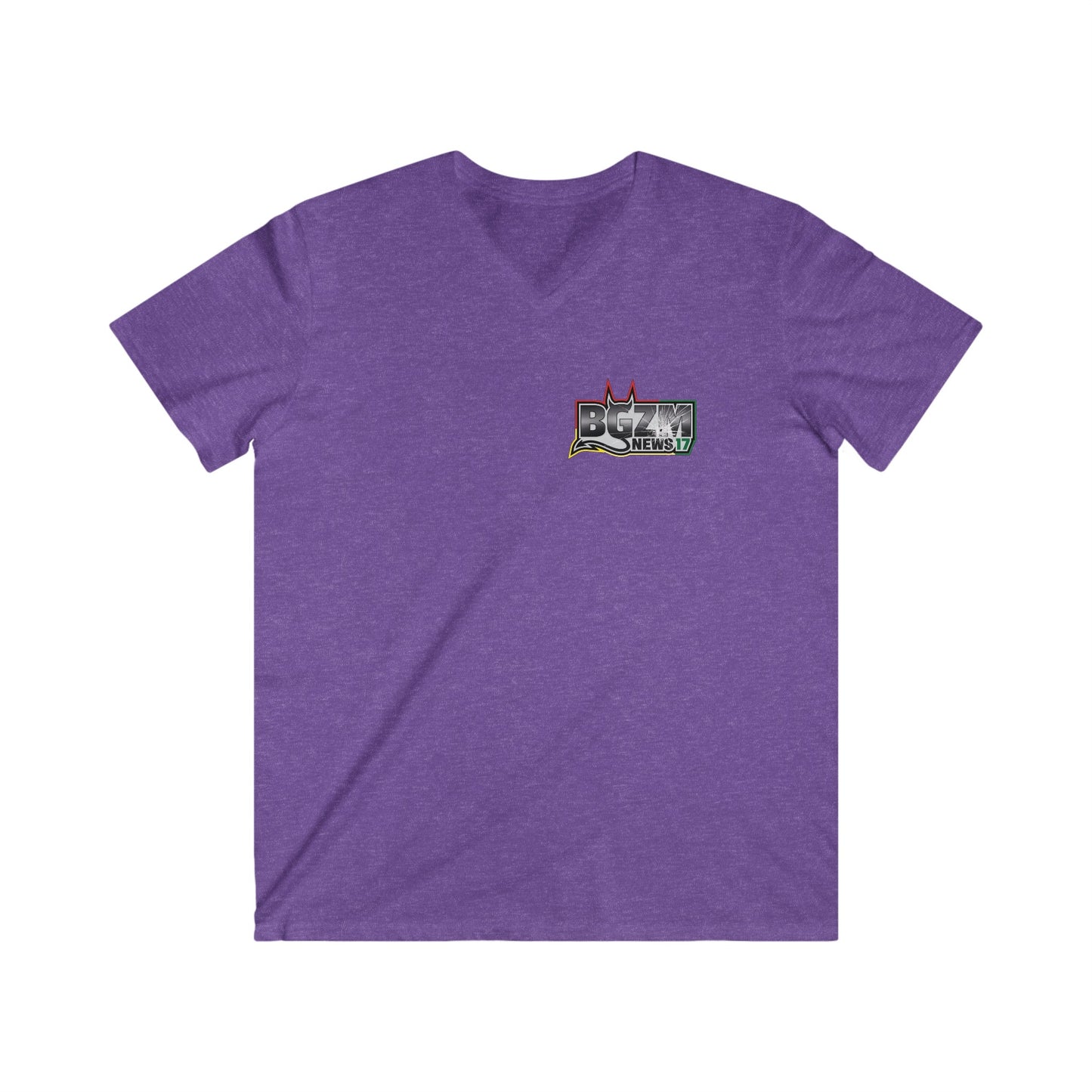 Men's Fitted BGZM NEWS 17 V-Neck Short Sleeve Tee