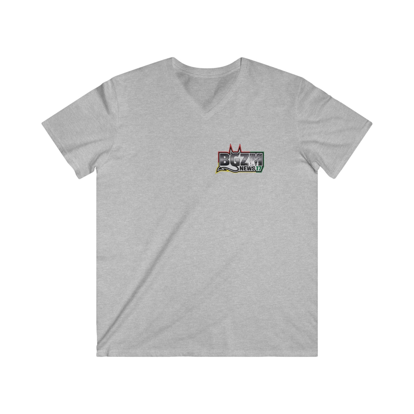 Men's Fitted BGZM NEWS 17 V-Neck Short Sleeve Tee