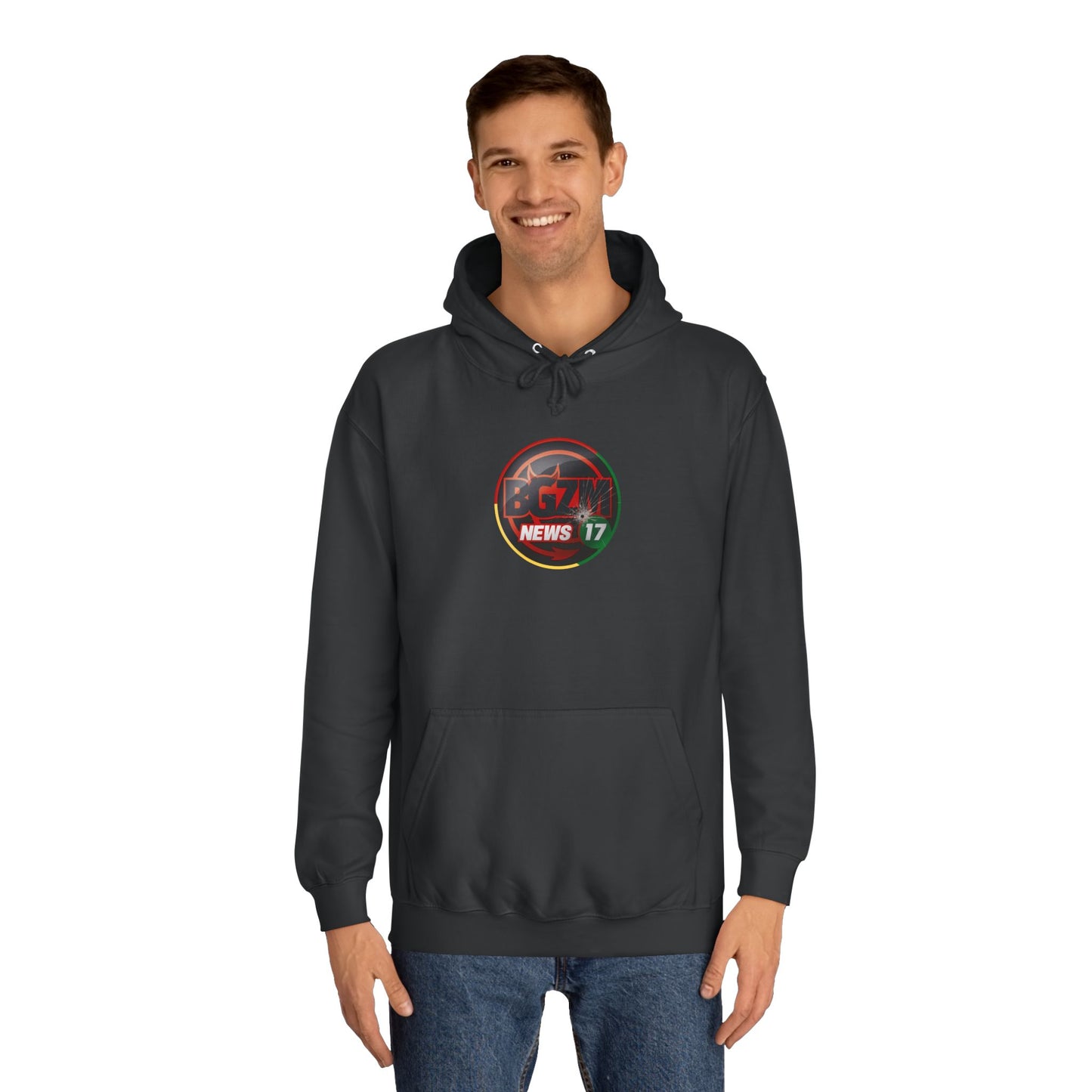 Unisex BGZM NEWS 17 CIRCLE LOGO College Hoodie