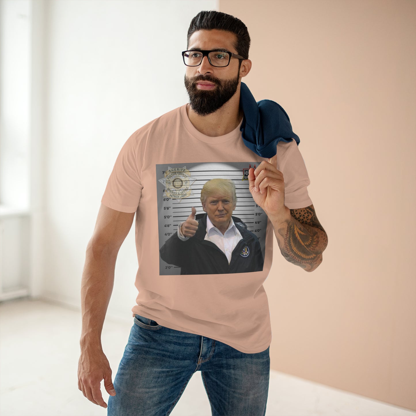 Thumbs Up For Trump Men's Staple Tee