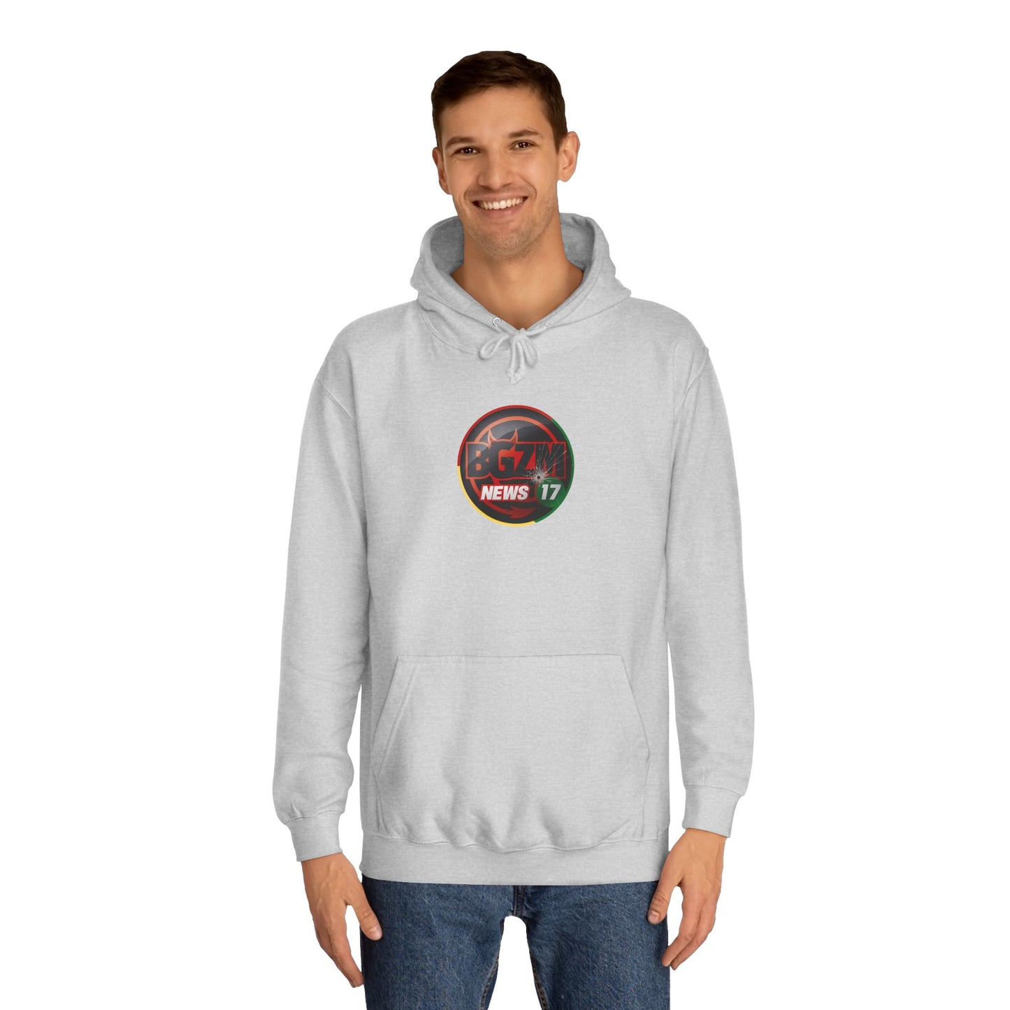 Unisex BGZM NEWS 17 CIRCLE LOGO College Hoodie