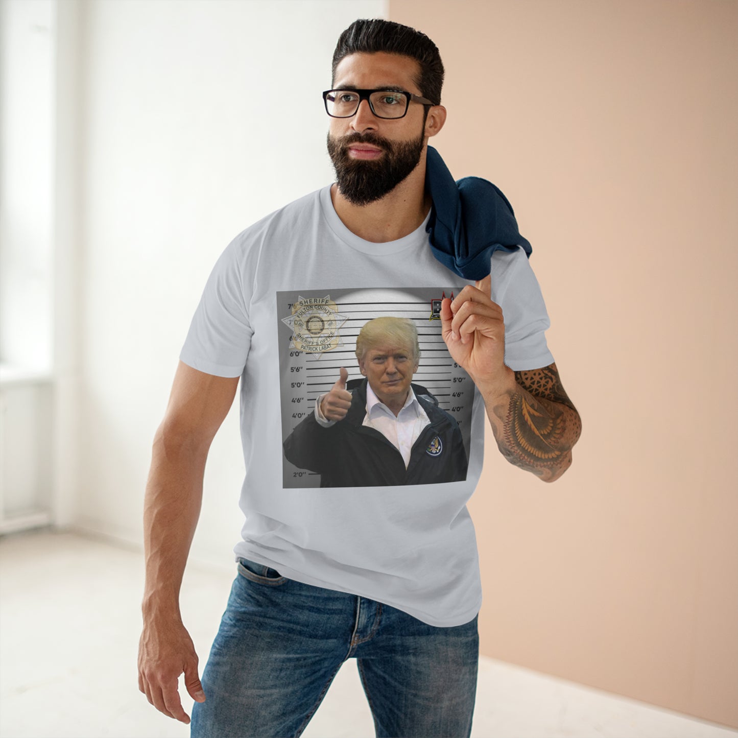 Thumbs Up For Trump Men's Staple Tee