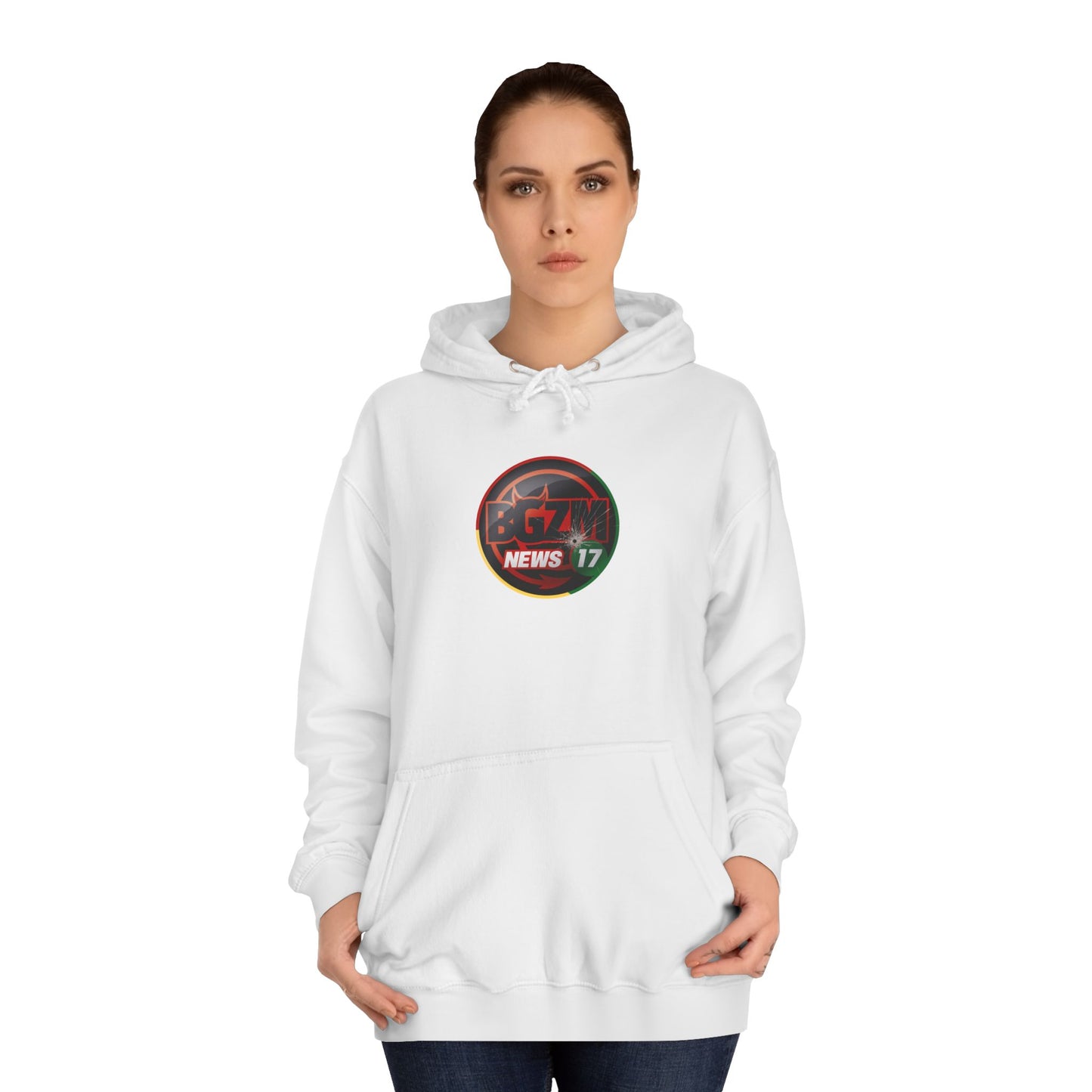Unisex BGZM NEWS 17 CIRCLE LOGO College Hoodie