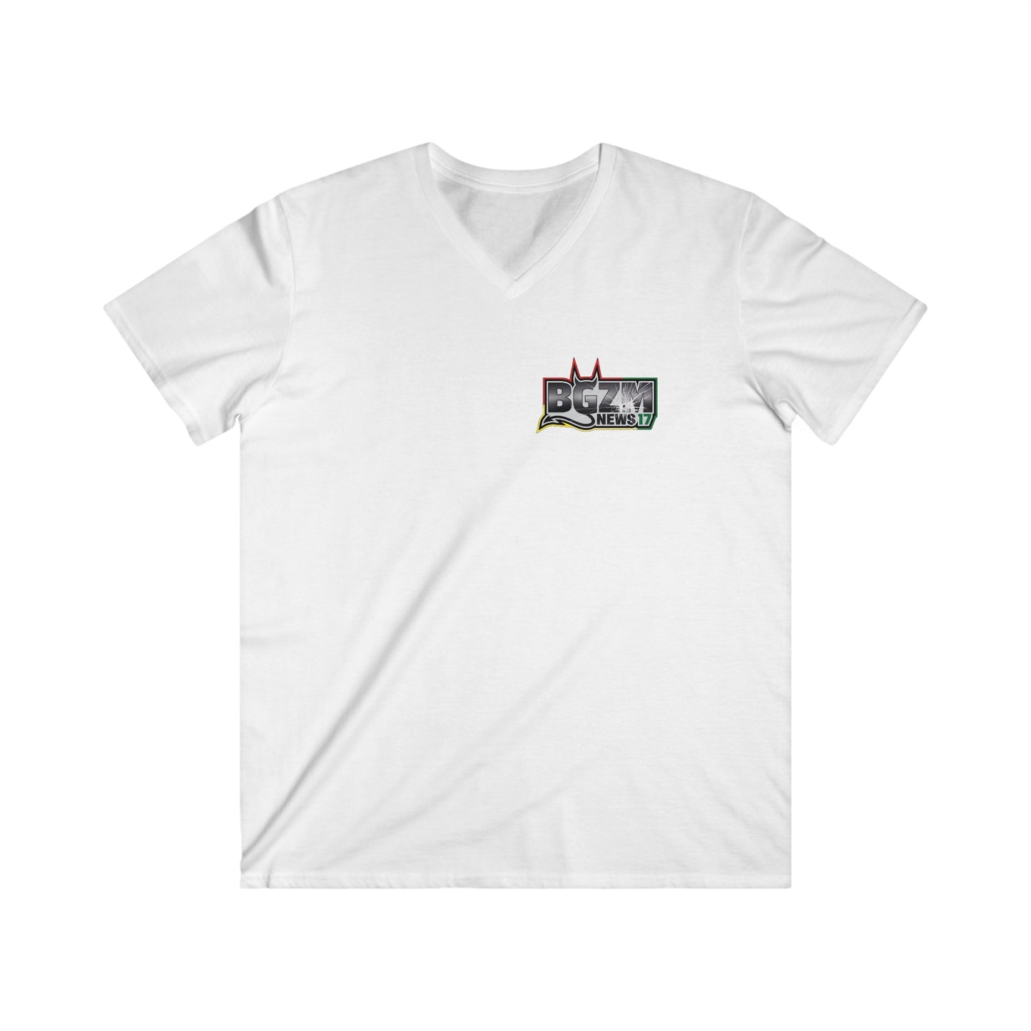 Men's Fitted BGZM NEWS 17 V-Neck Short Sleeve Tee