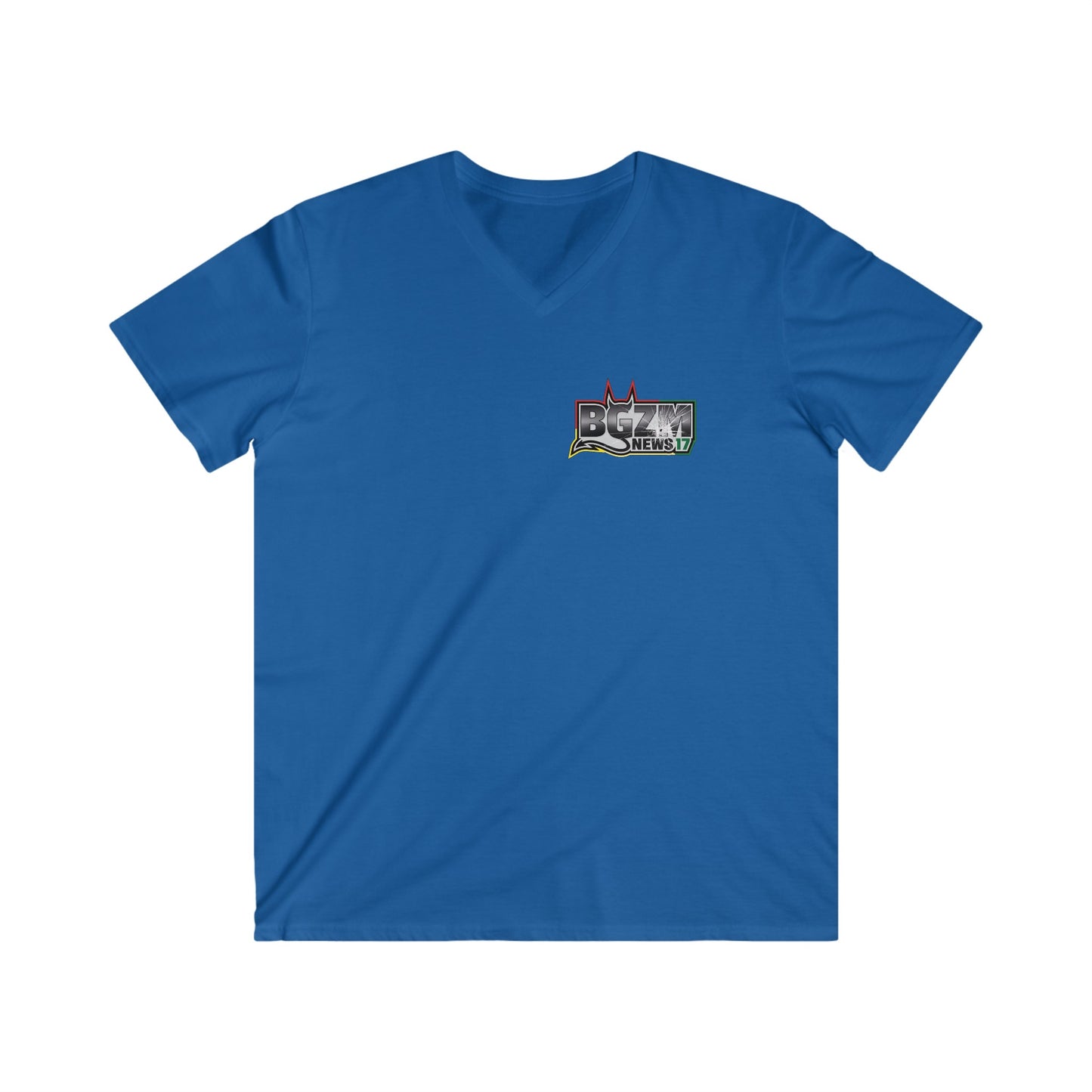 Men's Fitted BGZM NEWS 17 V-Neck Short Sleeve Tee