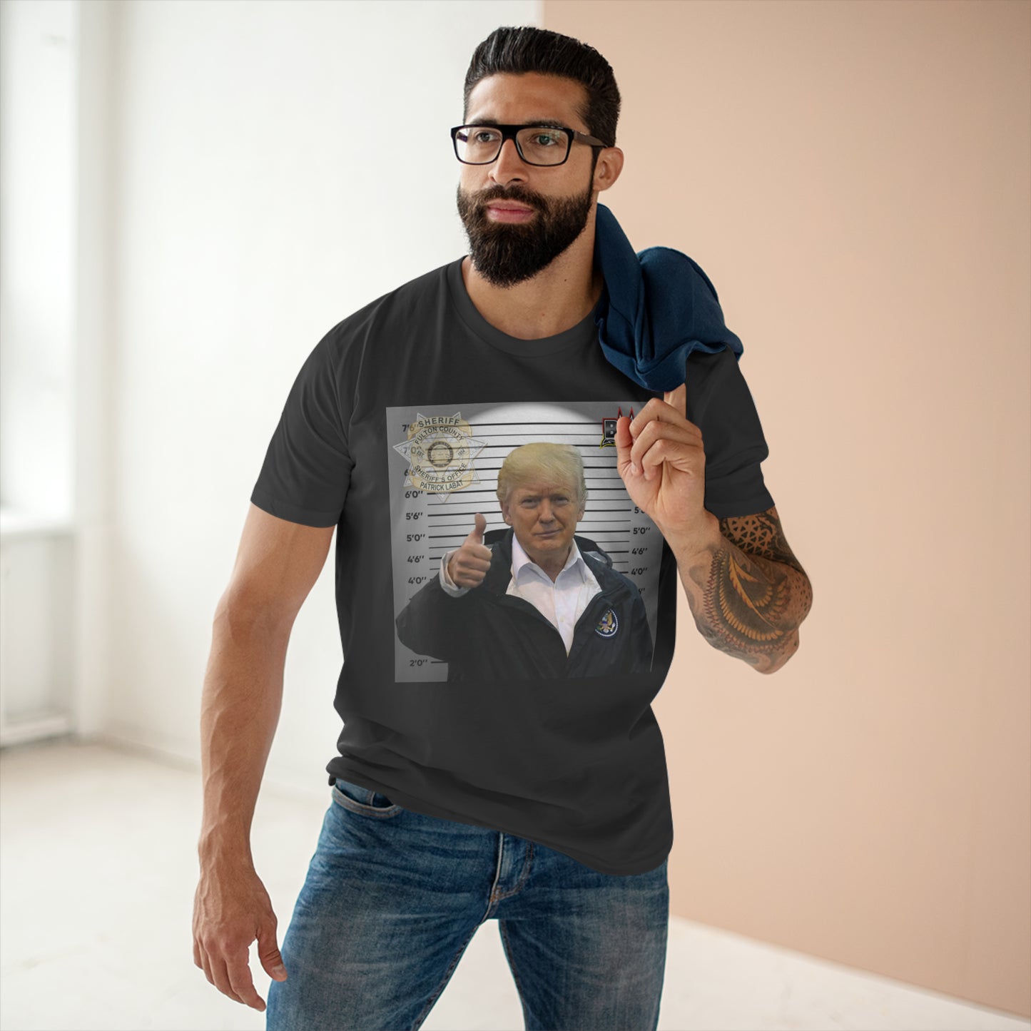 Thumbs Up For Trump Men's Staple Tee