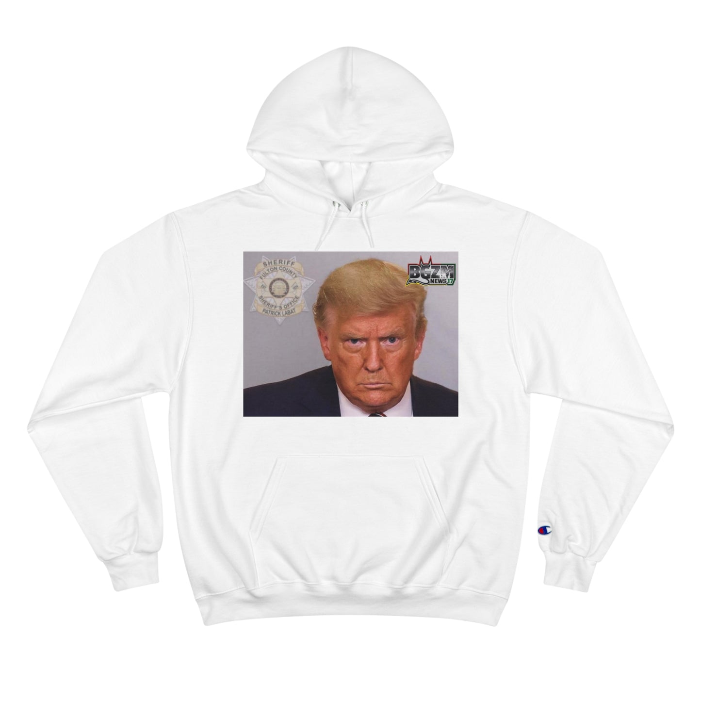 Trump 2024 Mugshot 2 Champion Hoodie