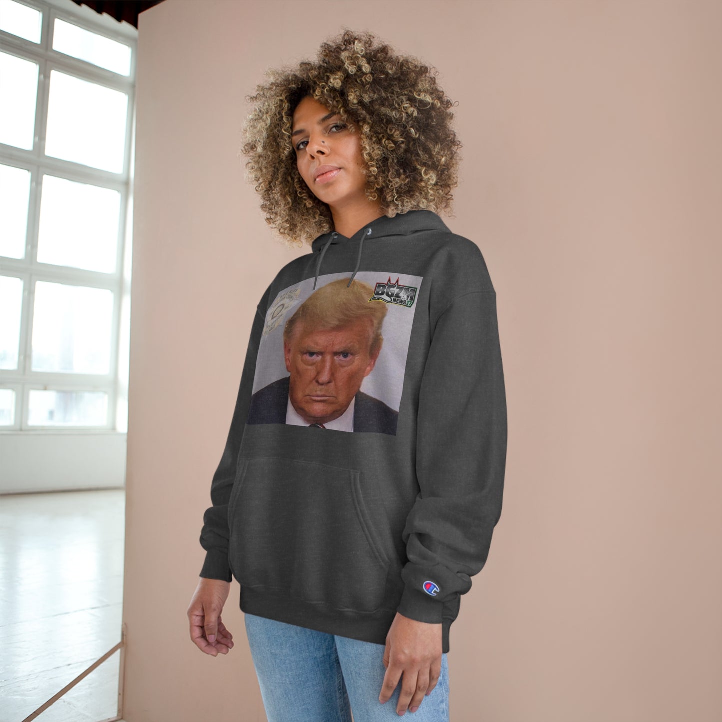 Trump 2024 Mugshot 2 Champion Hoodie