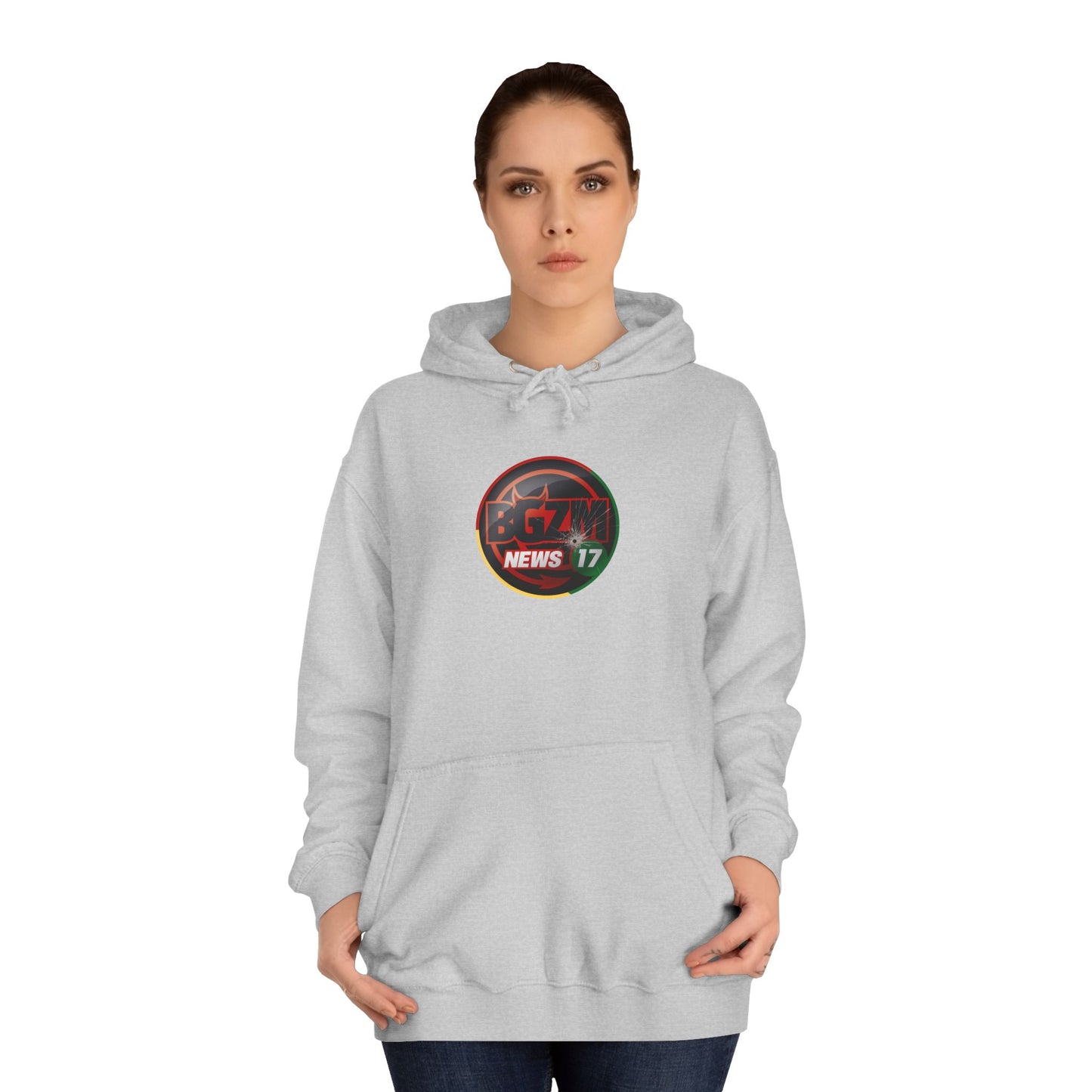 Unisex BGZM NEWS 17 CIRCLE LOGO College Hoodie