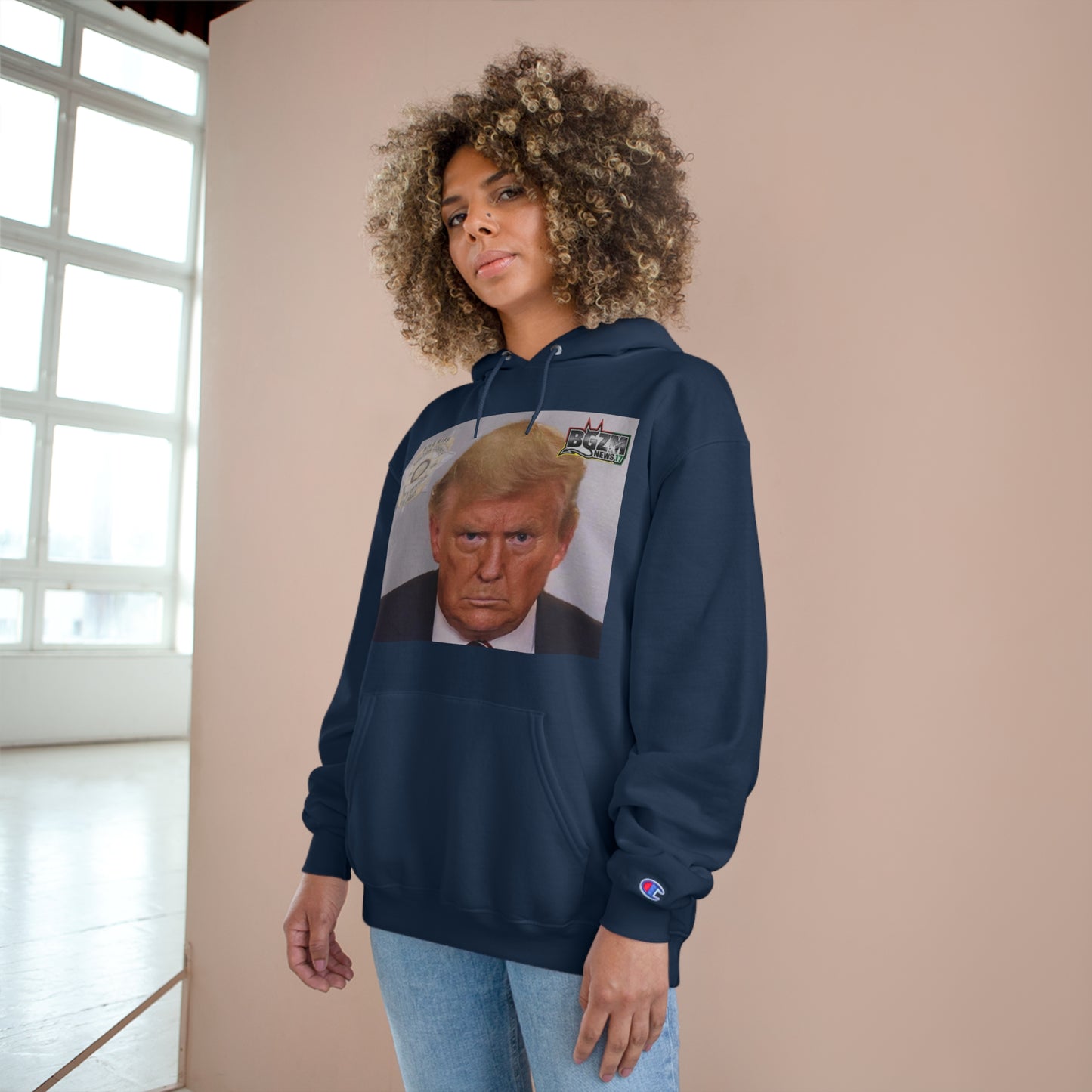 Trump 2024 Mugshot 2 Champion Hoodie