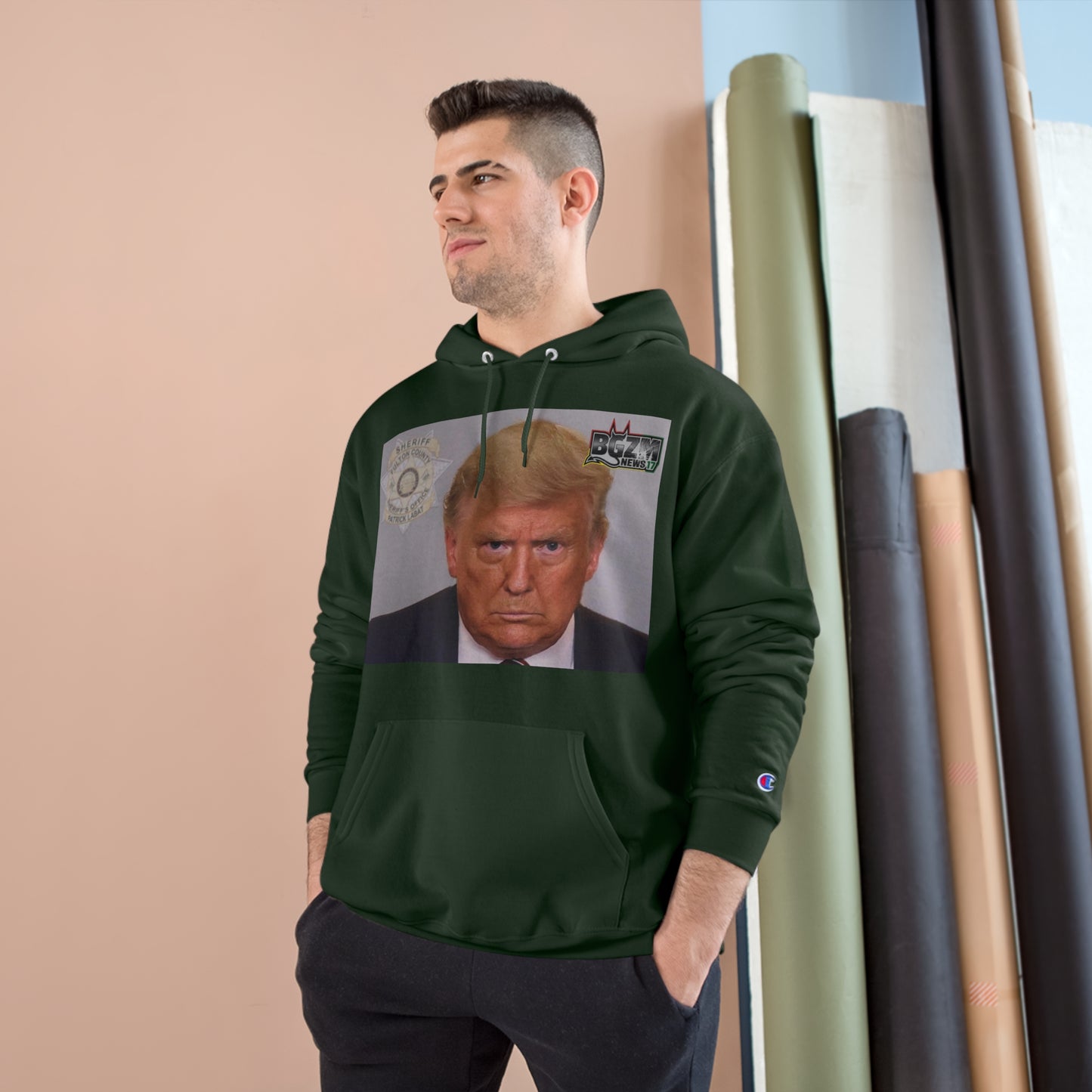 Trump 2024 Mugshot 2 Champion Hoodie