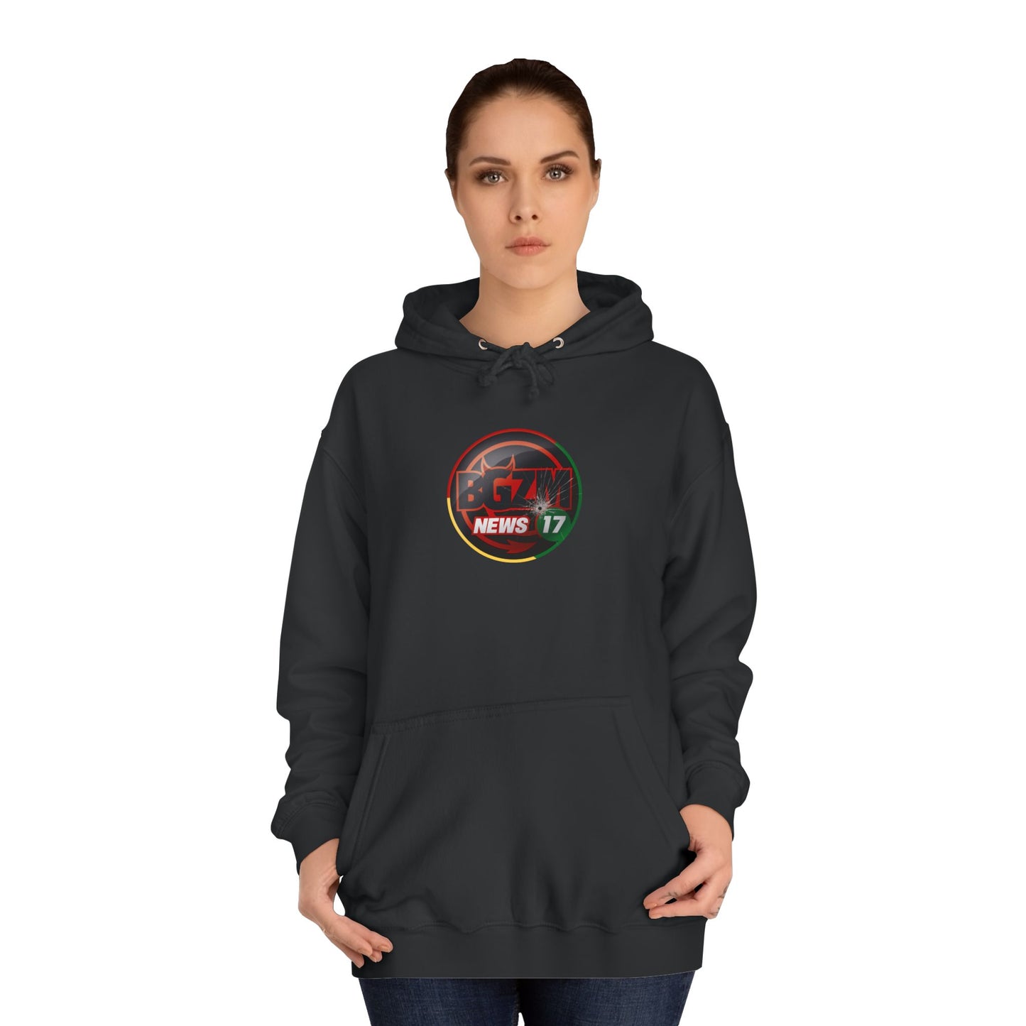 Unisex BGZM NEWS 17 CIRCLE LOGO College Hoodie
