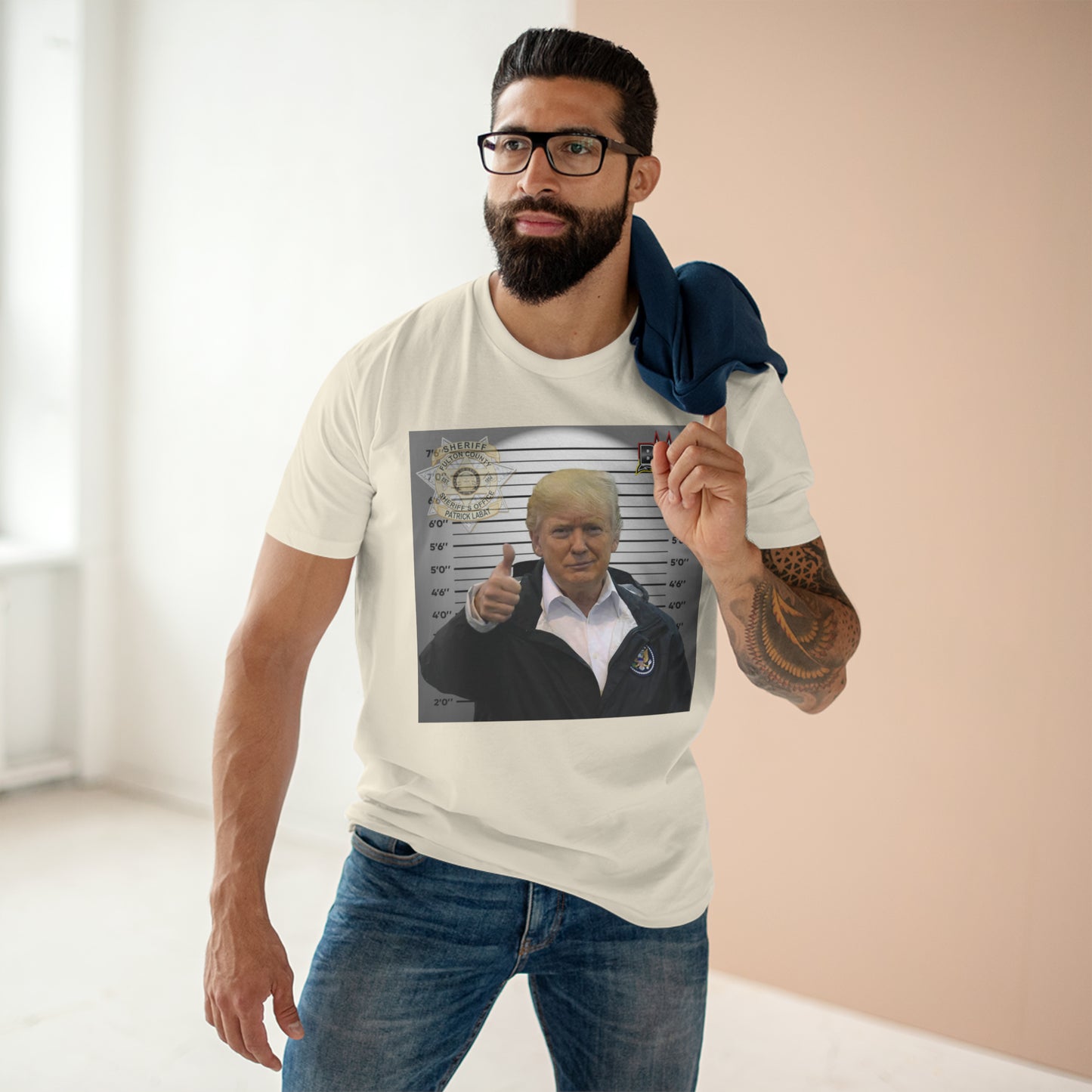 Thumbs Up For Trump Men's Staple Tee