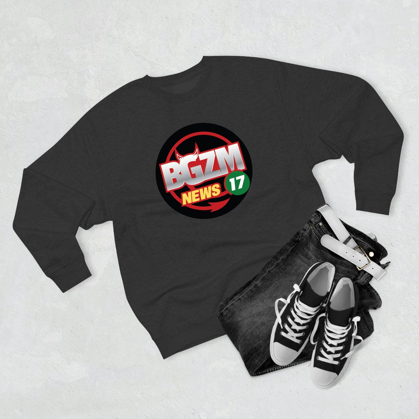 Unisex BGZM NEWS 17 Premium Crewneck Sweatshirt
