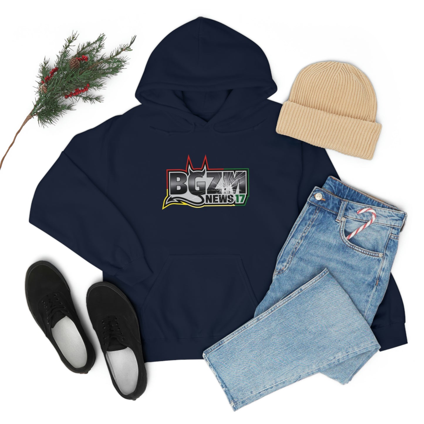 Unisex Heavy Blend™ BGZM NEWS 17 SHOT LOGO Hooded Sweatshirt