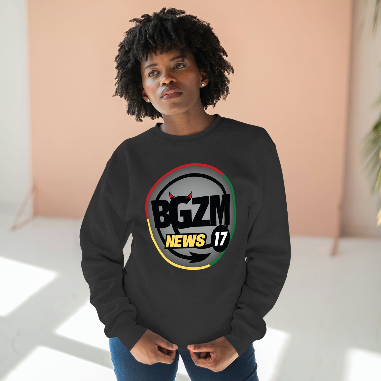 Unisex BGZM NEWS 17 Premium Crewneck Sweatshirt