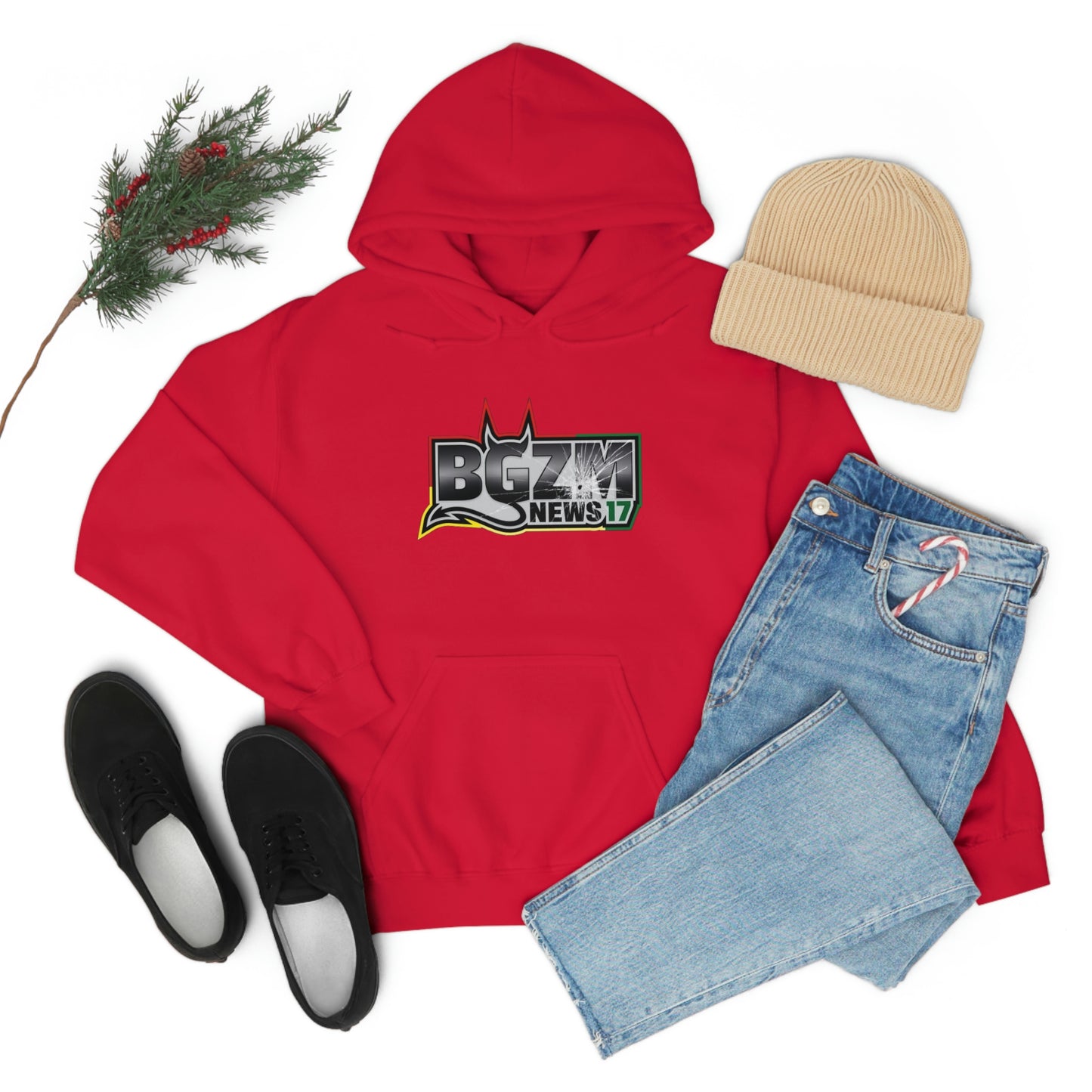 Unisex Heavy Blend™ BGZM NEWS 17 SHOT LOGO Hooded Sweatshirt