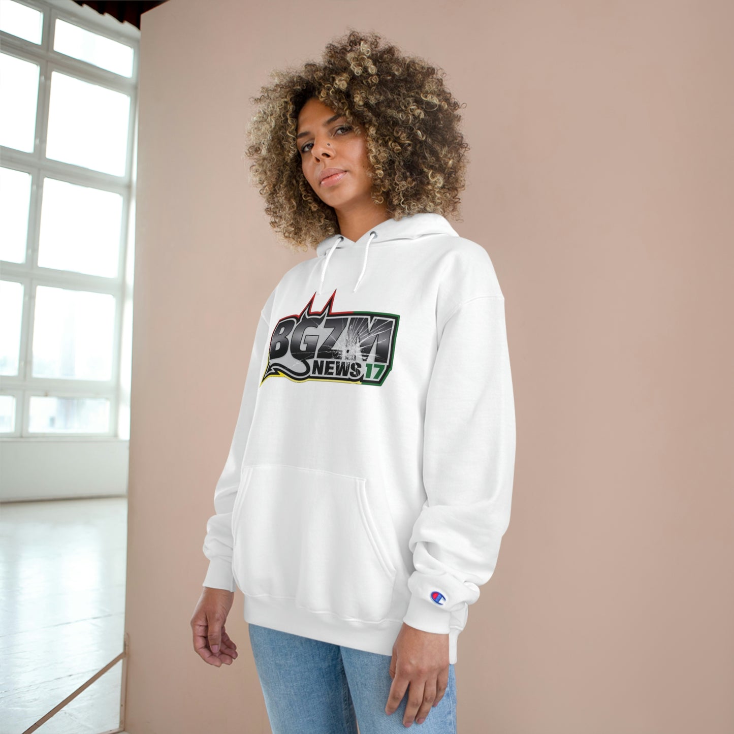 BGZM NEWS 17 LOGO Champion Hoodie