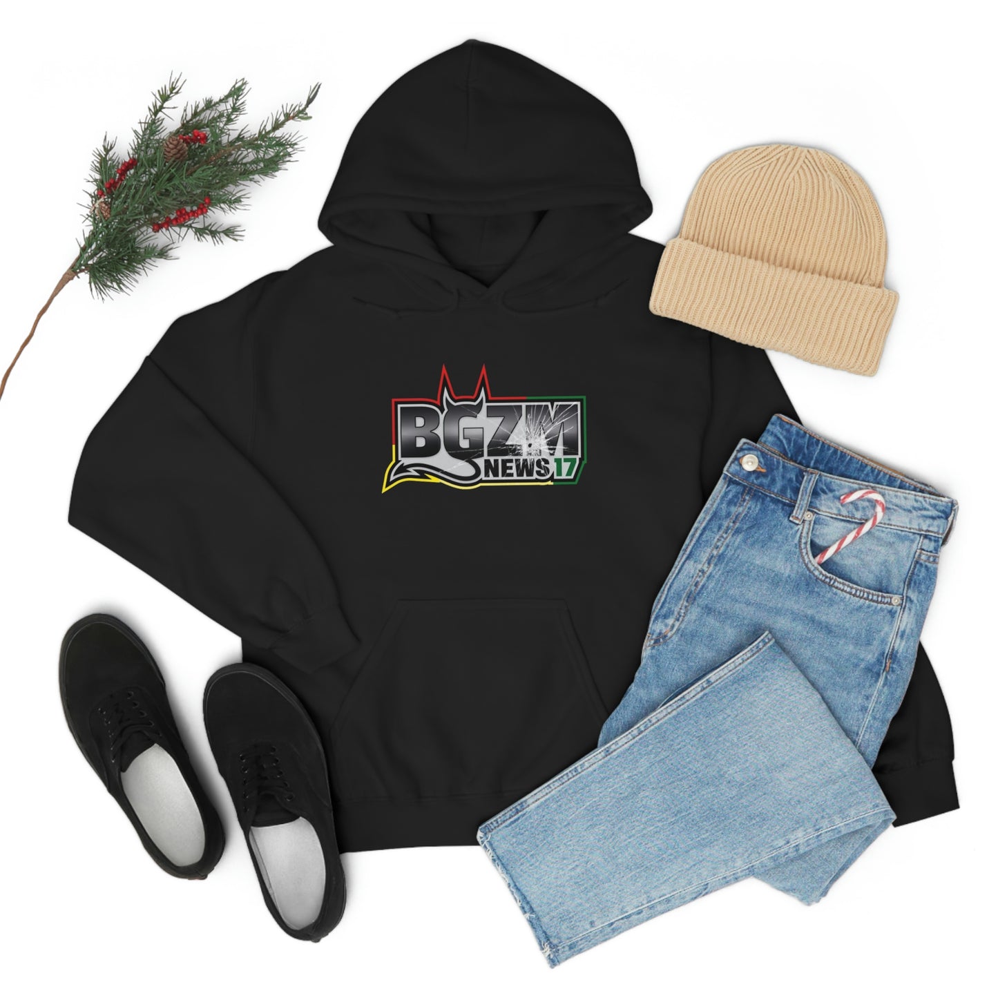 Unisex Heavy Blend™ BGZM NEWS 17 SHOT LOGO Hooded Sweatshirt