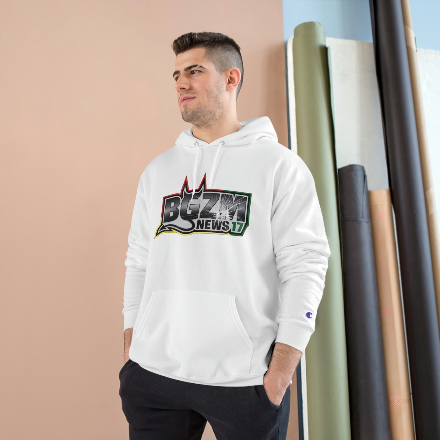 BGZM NEWS 17 LOGO Champion Hoodie