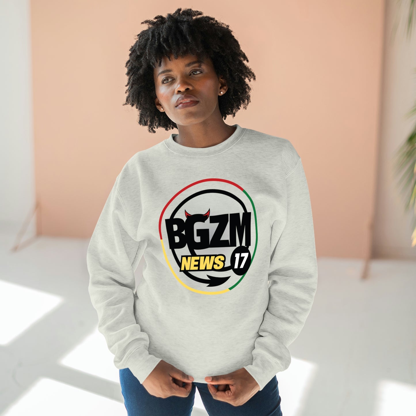 Unisex BGZM NEWS 17 Premium Crewneck Sweatshirt