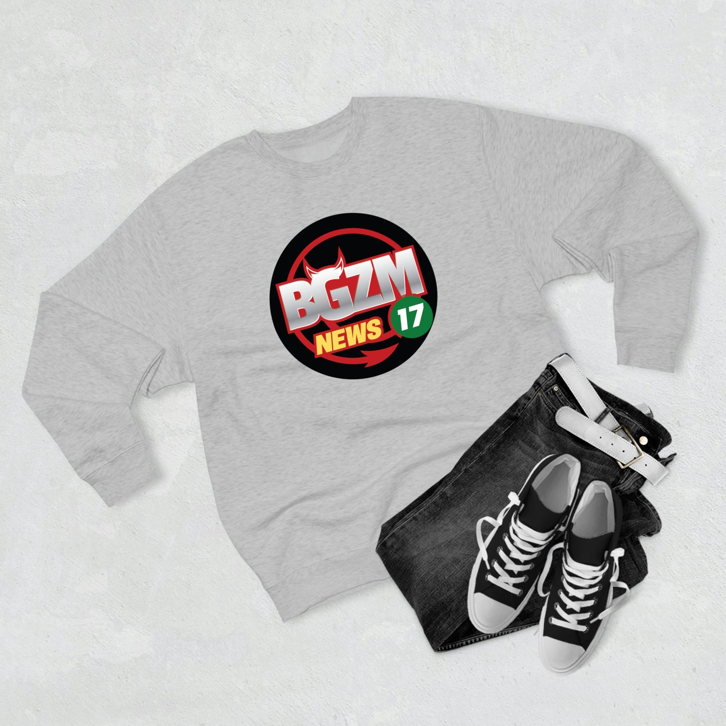 Unisex BGZM NEWS 17 Premium Crewneck Sweatshirt