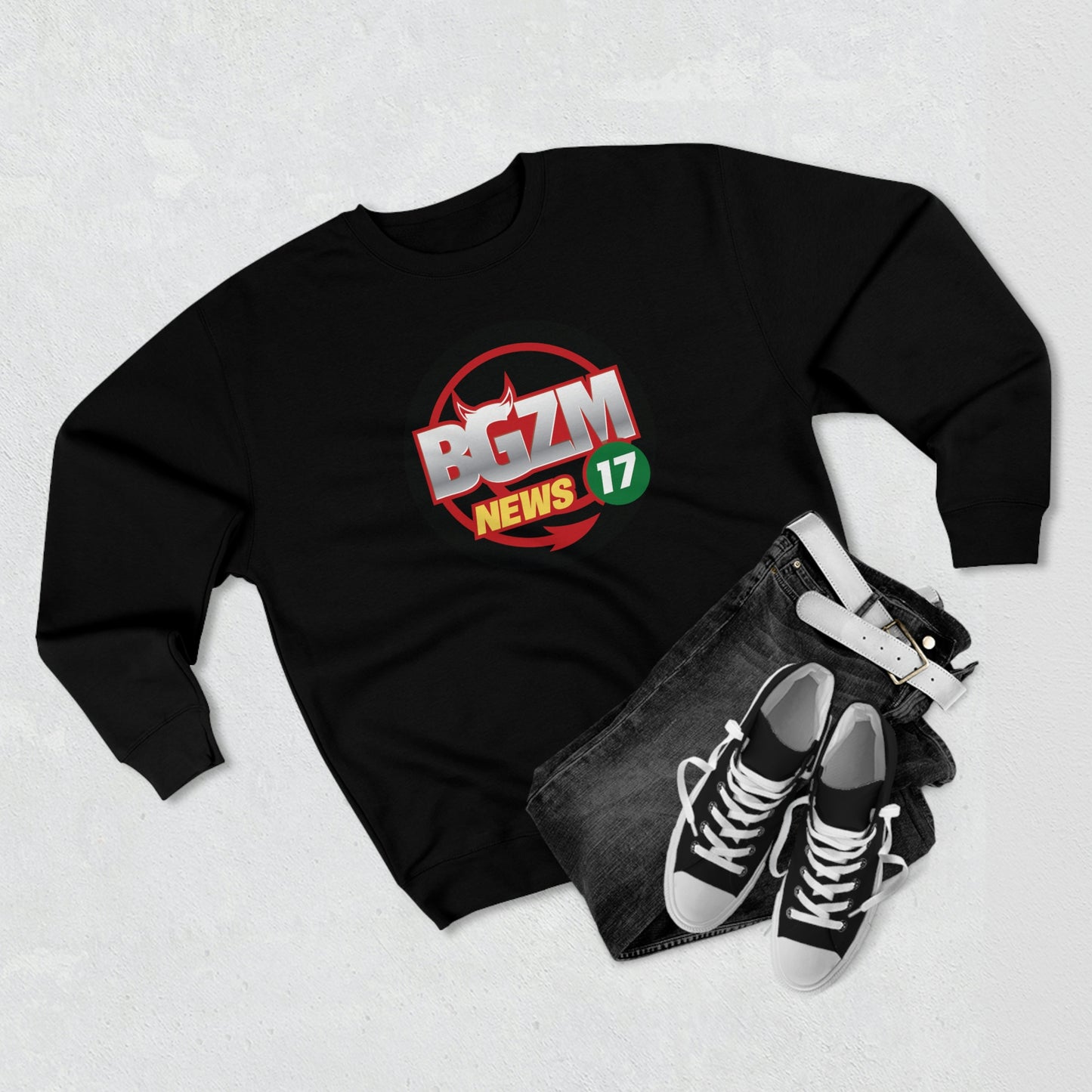 Unisex BGZM NEWS 17 Premium Crewneck Sweatshirt