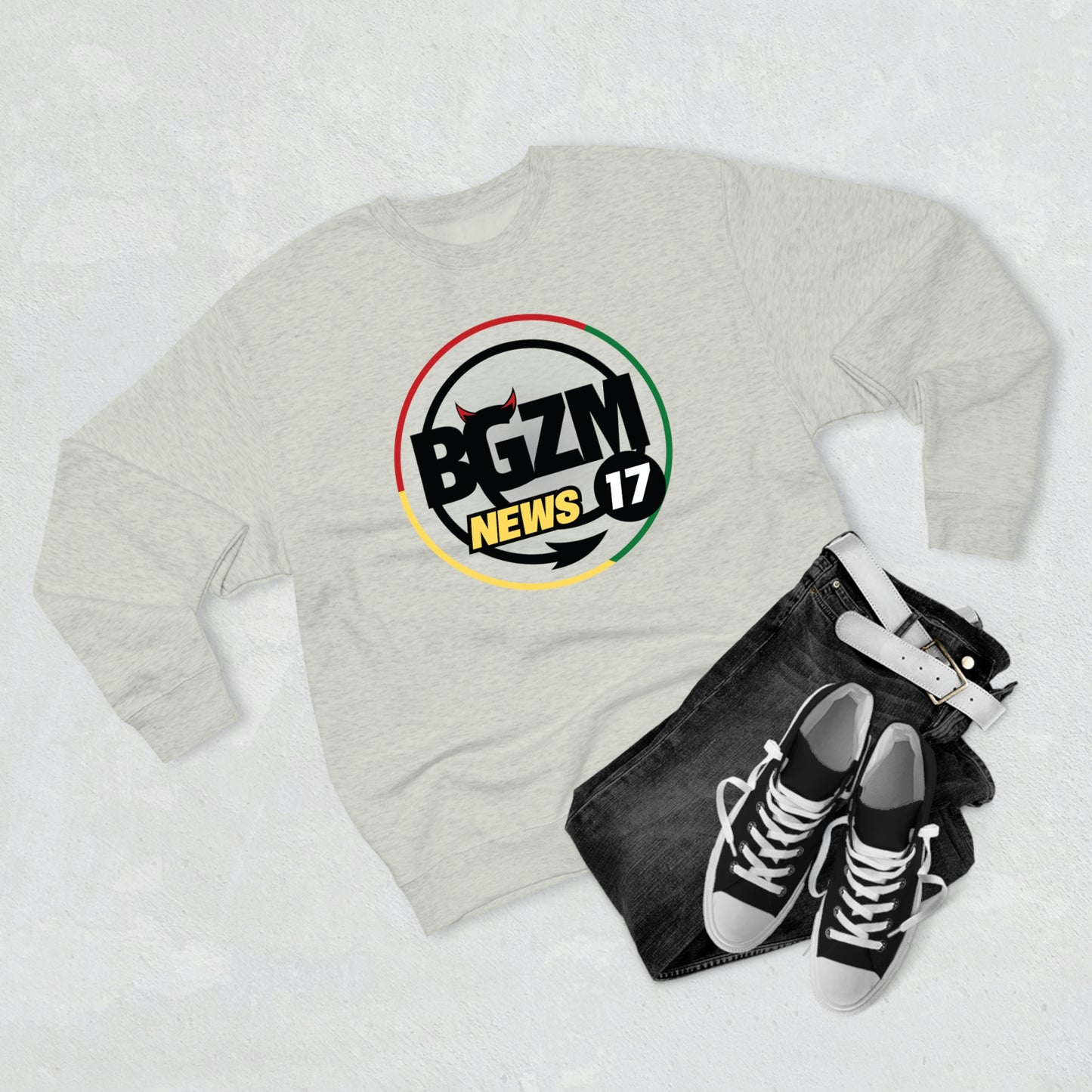 Unisex BGZM NEWS 17 Premium Crewneck Sweatshirt
