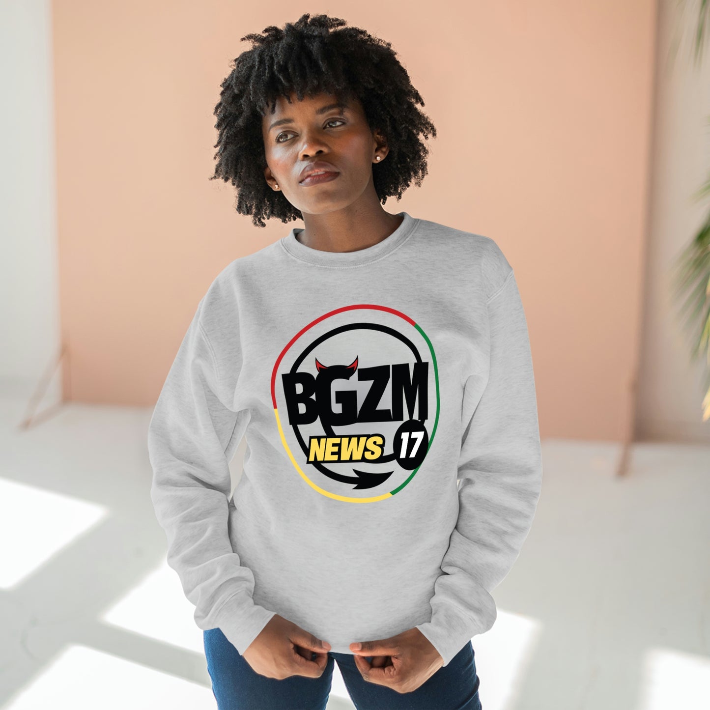 Unisex BGZM NEWS 17 Premium Crewneck Sweatshirt