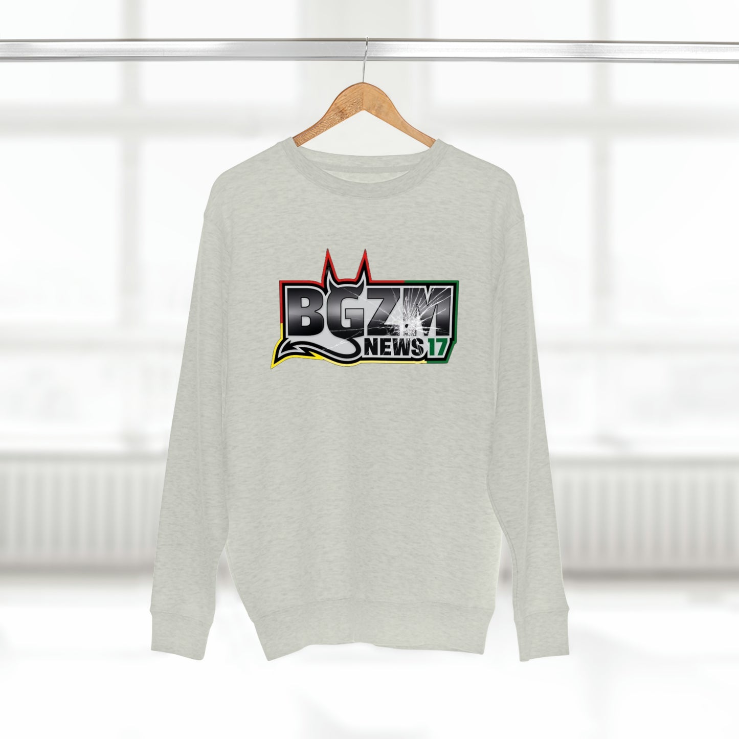 Unisex BGZM NEWS 17 SHOT LOGO Premium Crewneck Sweatshirt