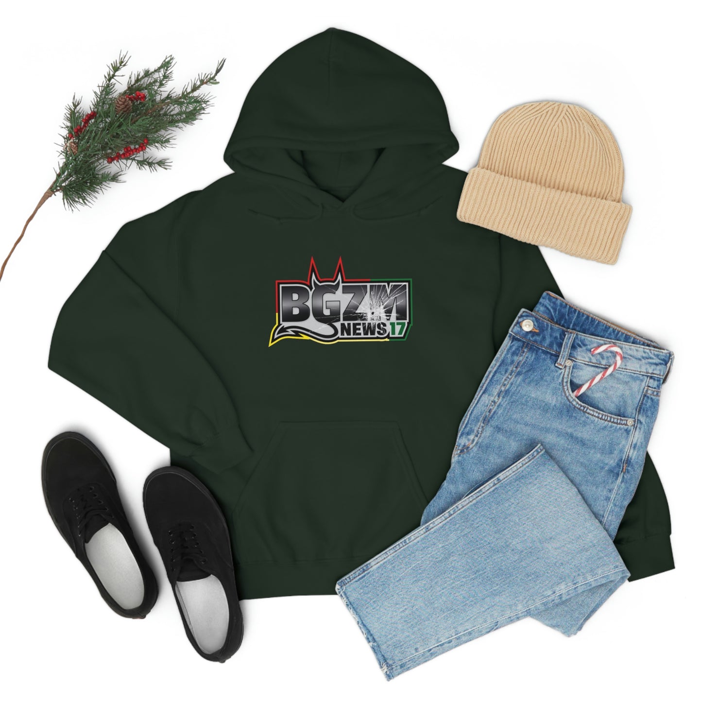 Unisex Heavy Blend™ BGZM NEWS 17 SHOT LOGO Hooded Sweatshirt