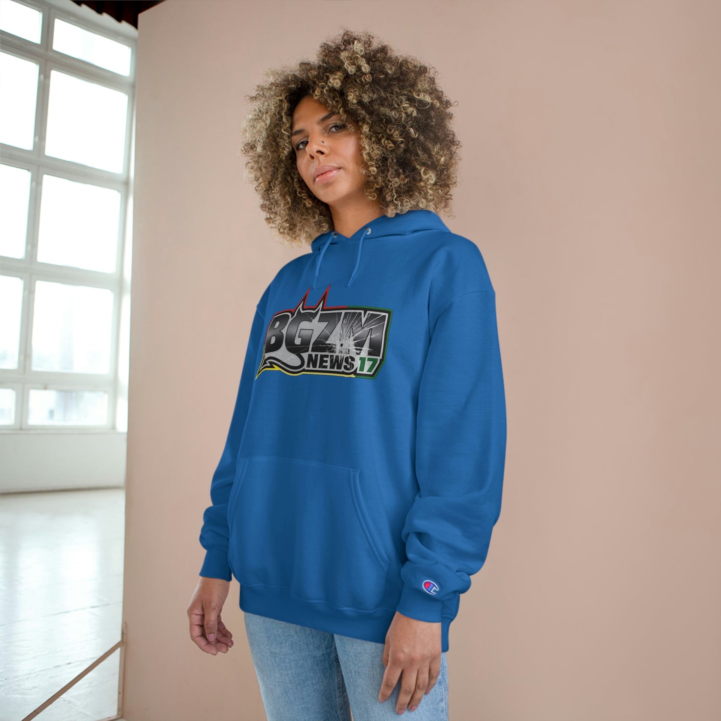 BGZM NEWS 17 LOGO Champion Hoodie