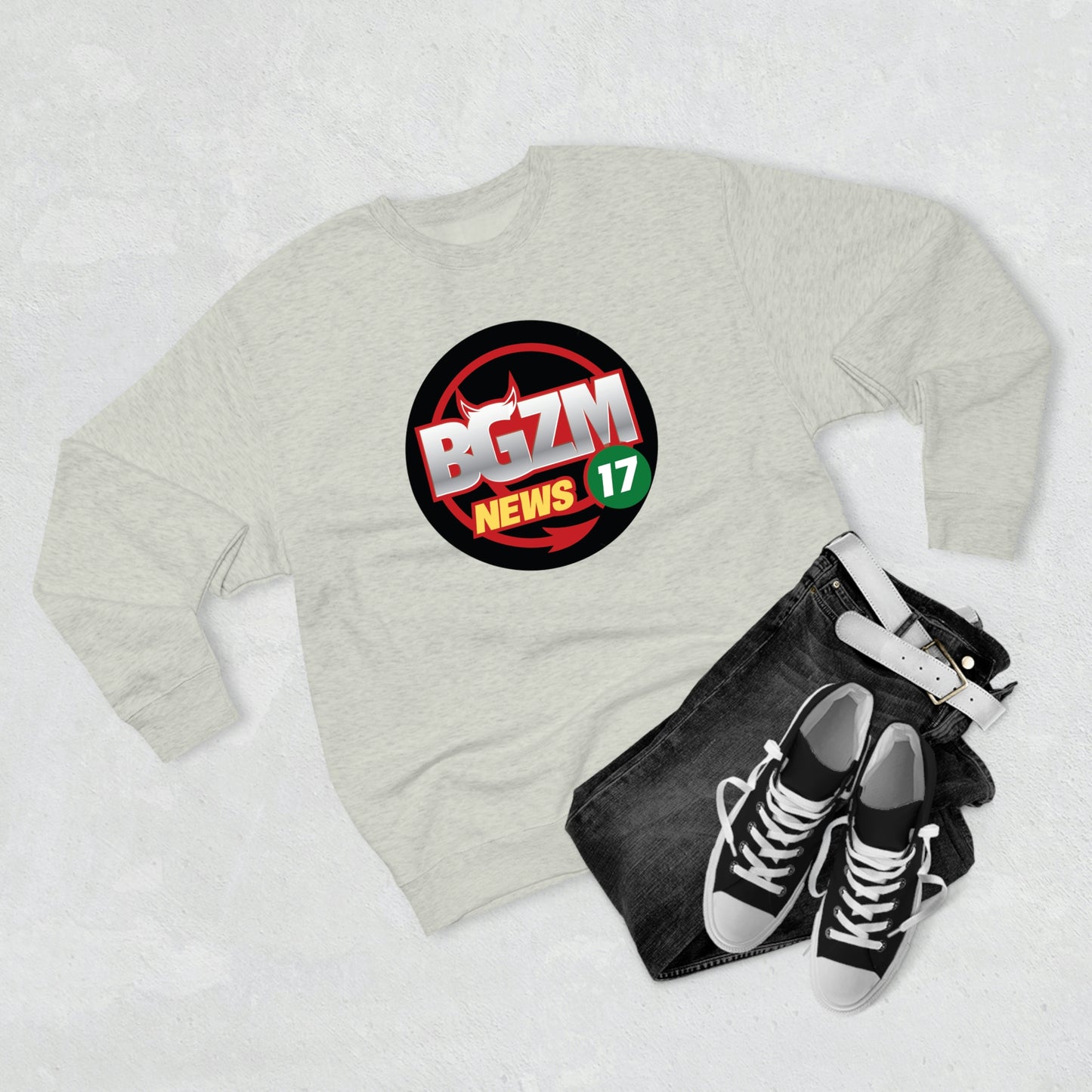 Unisex BGZM NEWS 17 Premium Crewneck Sweatshirt