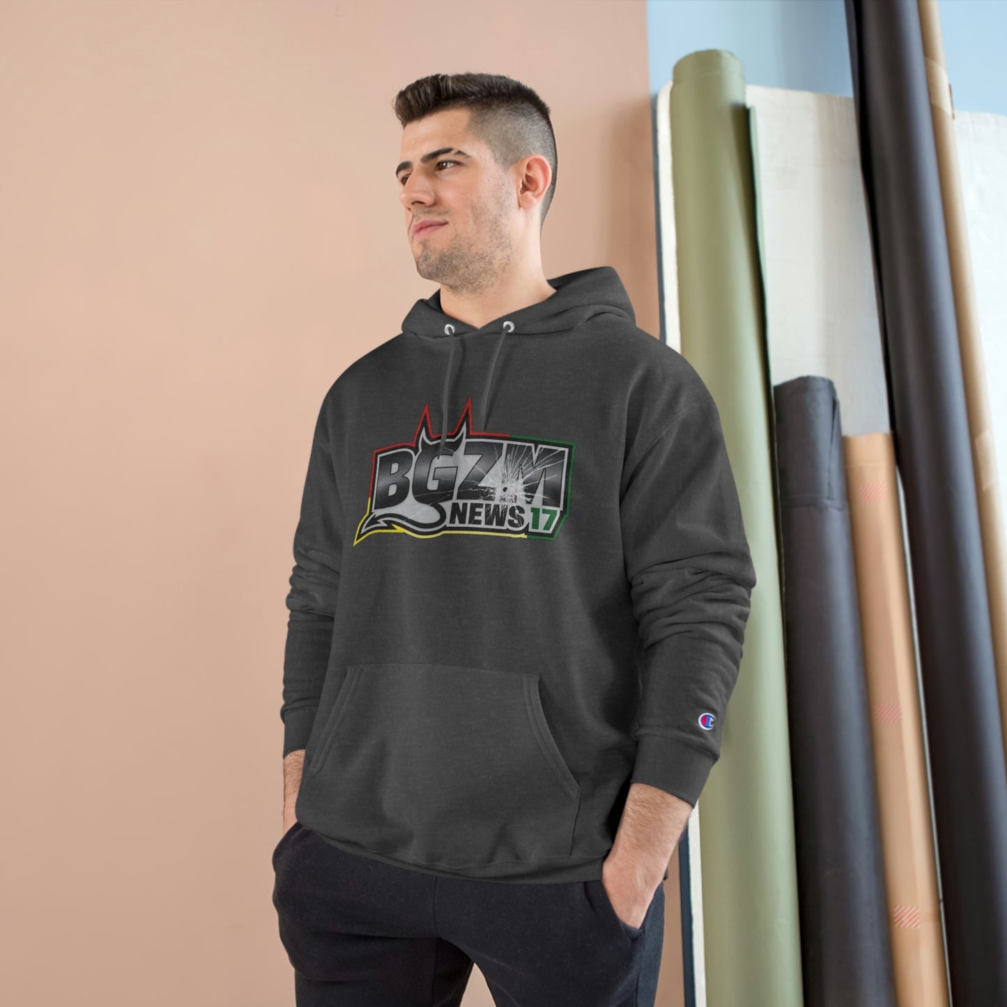 BGZM NEWS 17 LOGO Champion Hoodie