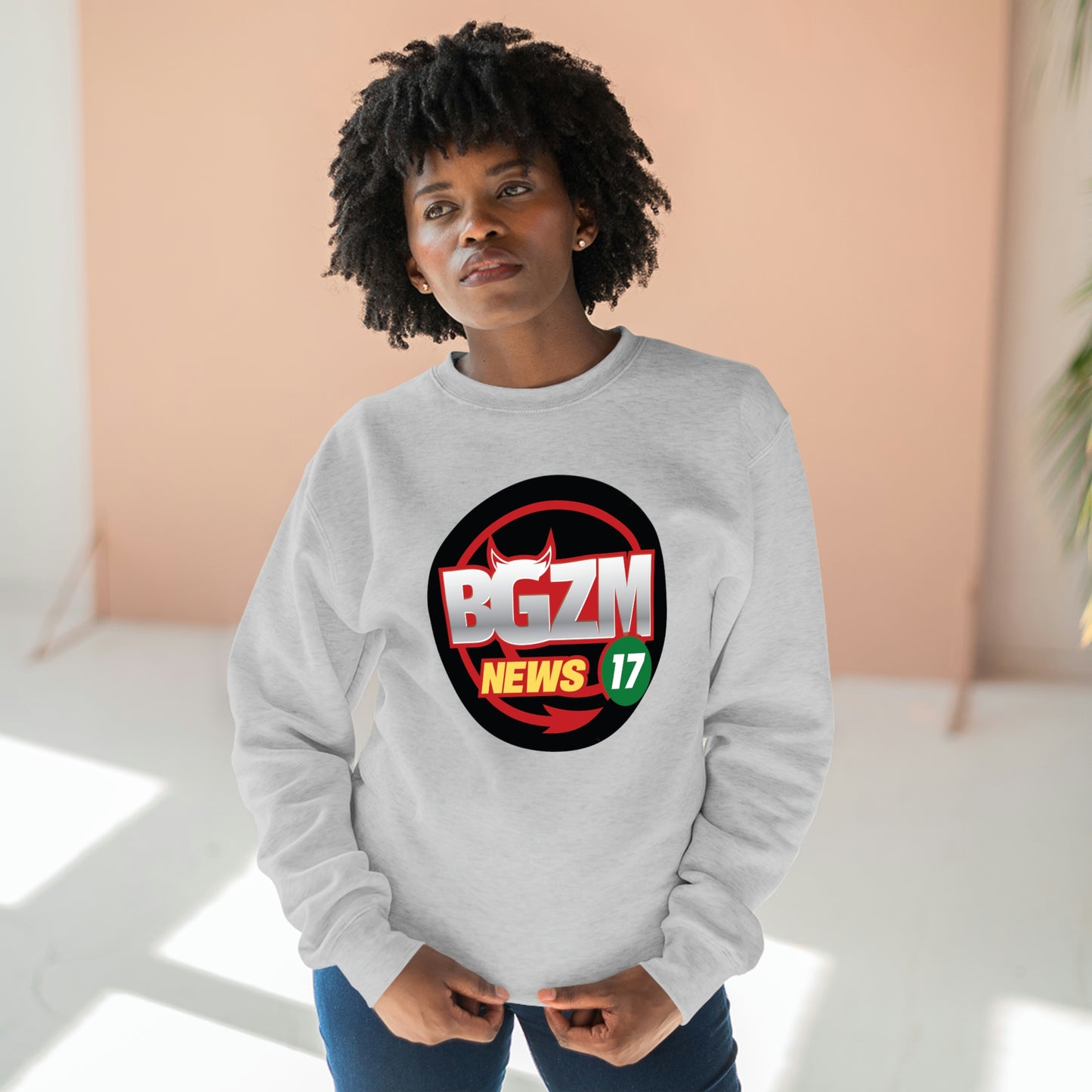 Unisex BGZM NEWS 17 Premium Crewneck Sweatshirt