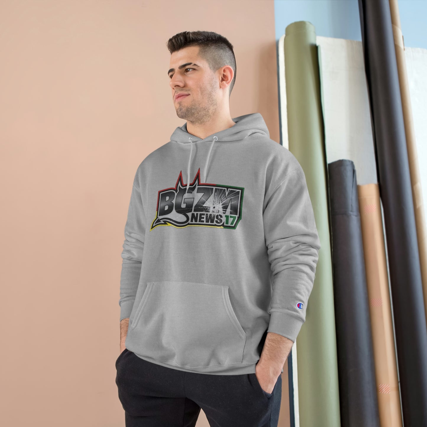 BGZM NEWS 17 LOGO Champion Hoodie