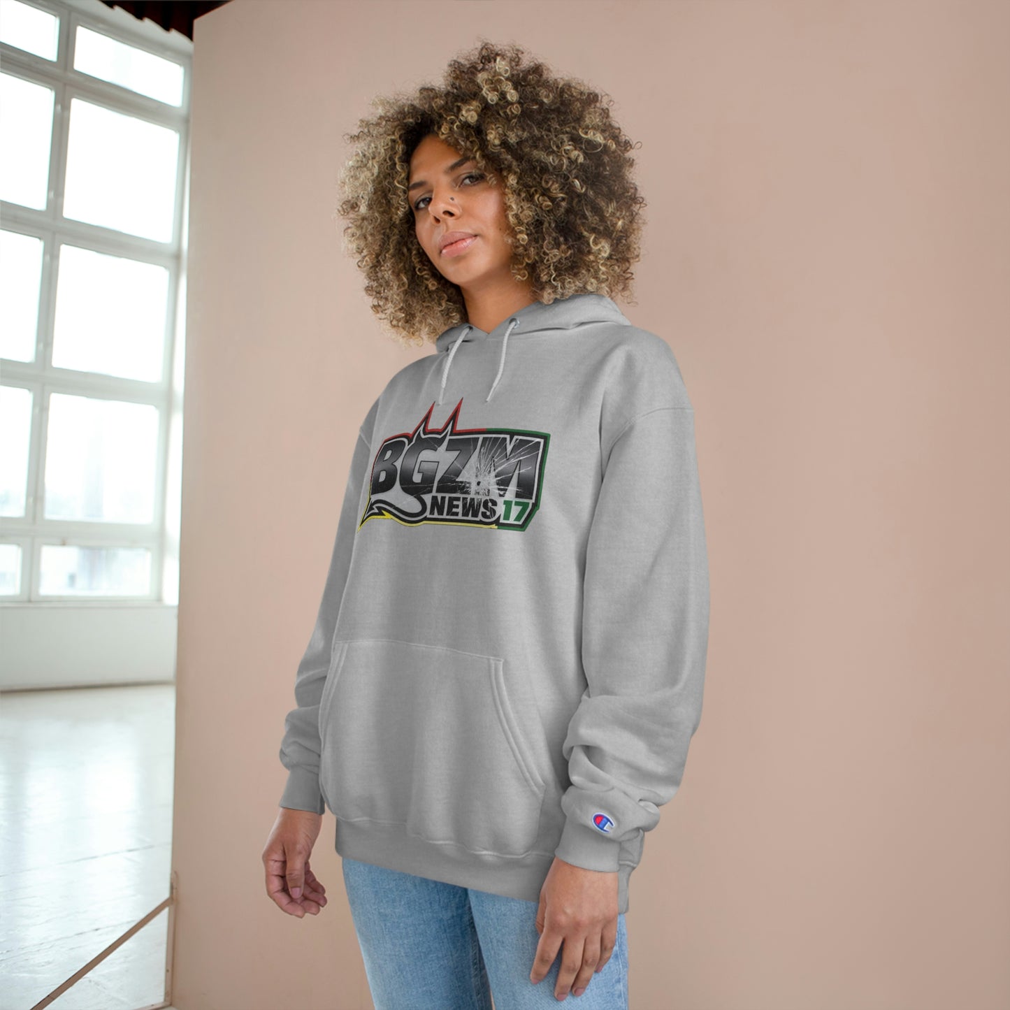BGZM NEWS 17 LOGO Champion Hoodie